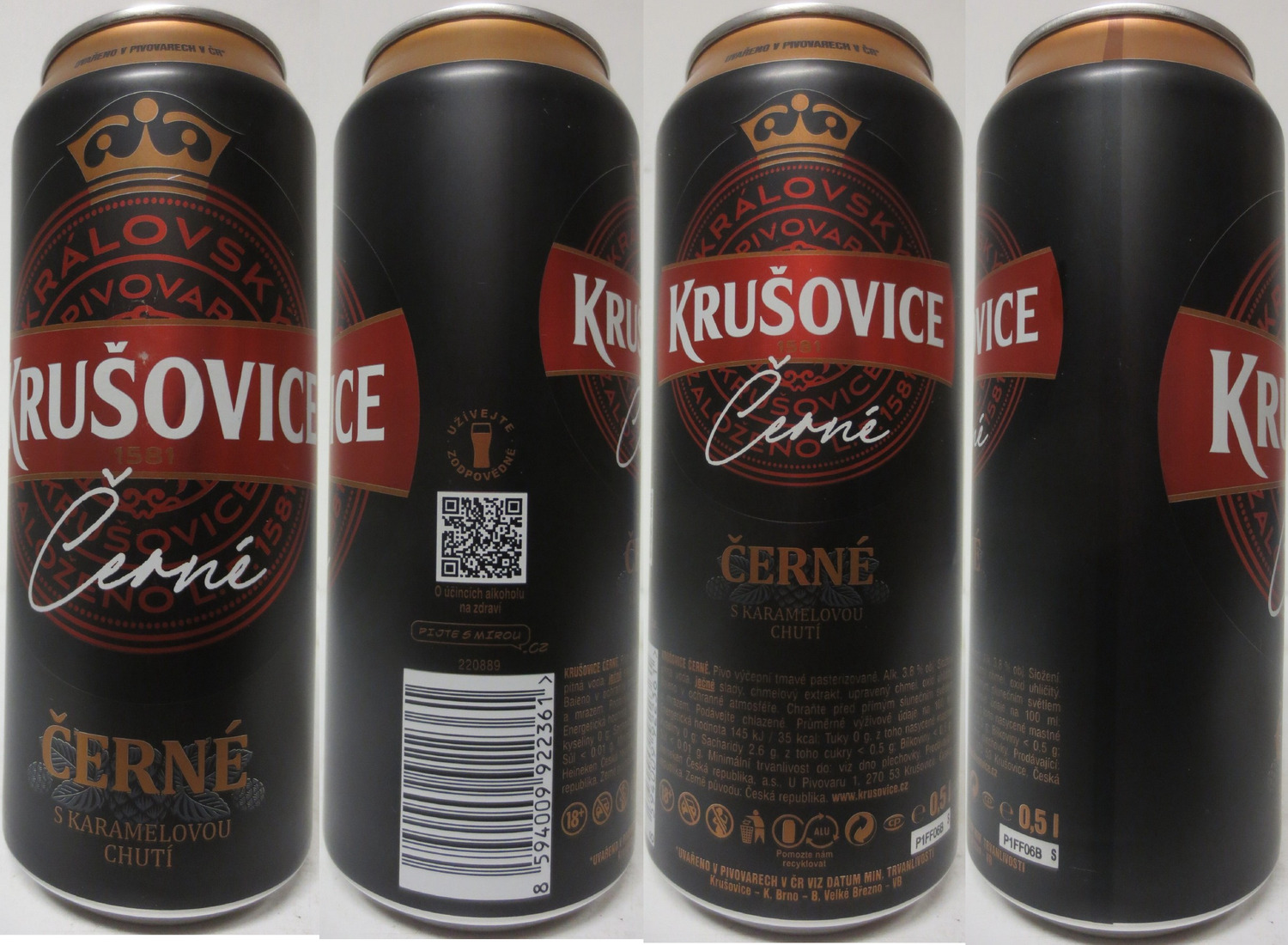 KRUŠOVICE KRÁLOVSKÝ PIVOVAR KRÁLOVSKÉ ČERNÉ S KRMELOVOU CHUTÍ (CZ) (50cl) (B/O) č.3 