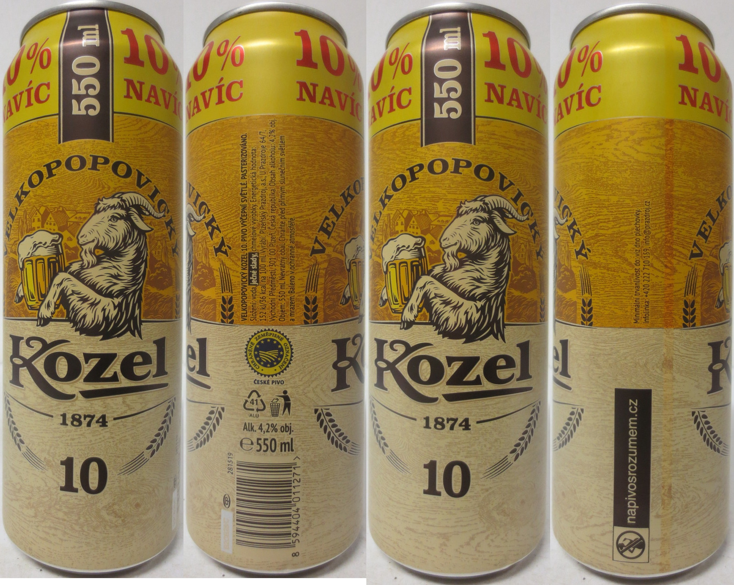 VELKOPOPOVICKÝ Kozel 1874 10 10% NAVÍC (CZ) (55cl) (B/O) č.1