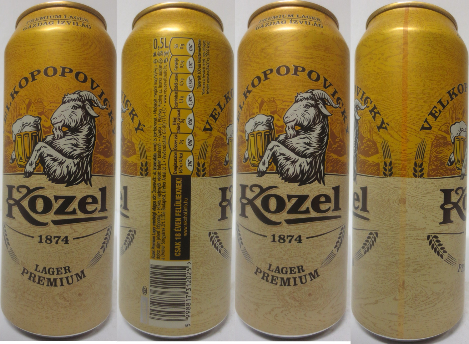 VELKOPOPOVICKÝ Kozel 1874 PREMIUM LAGER (HU) (50cl) (B/O) č.1