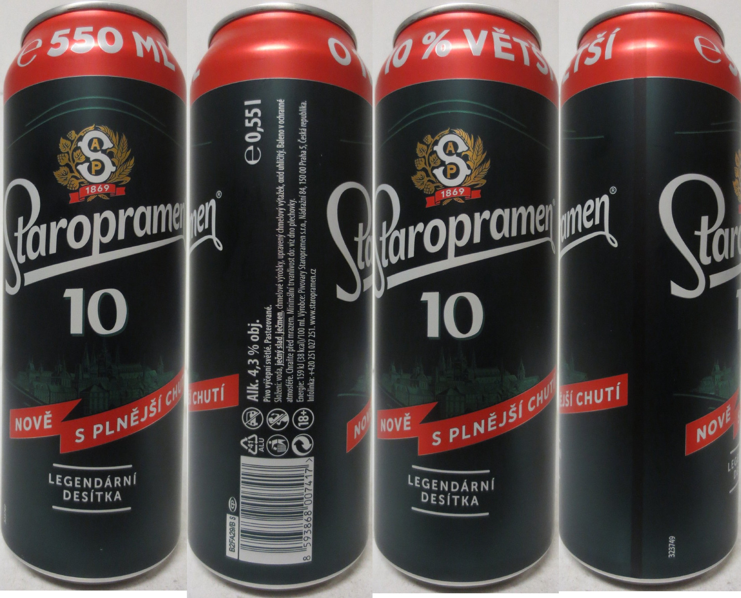 Staropramen 10 LEGENDÁRNÍ DESÍTKA NOVĚ S PLNĚJŠÍ CHUTÍ O 10% VĚTŠÍ (55cl) (B/O) č.1 