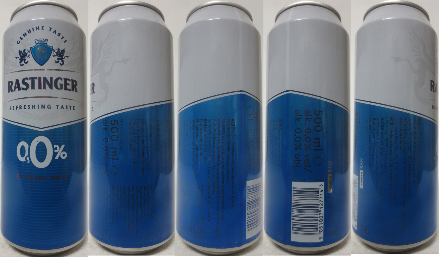 RASTINGER REFRESHING TASTE 0,0% ALKOHOL FREE (CZ) (50cl) (B/O) č.1 