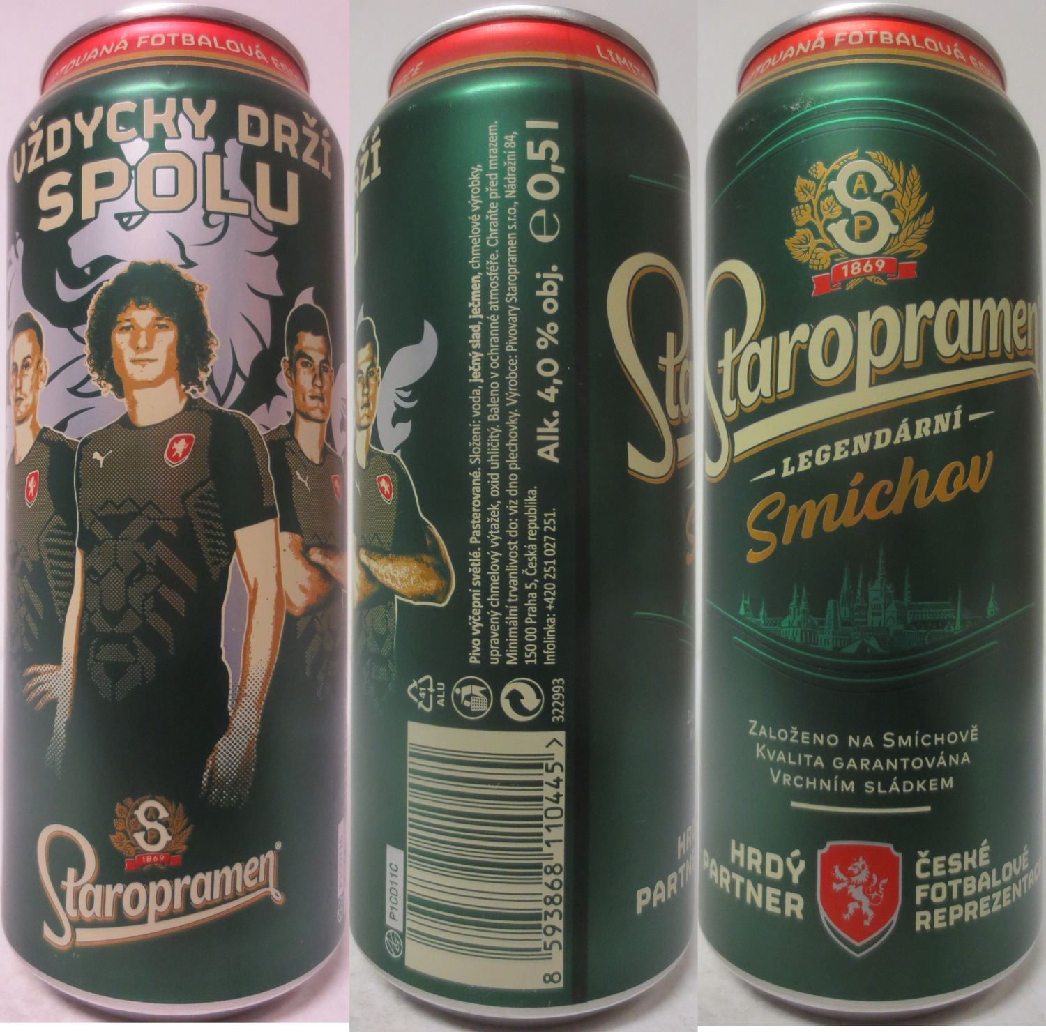 Staropramen - LEGENDÁRNÍ Smíchov - VYJÍMEČNÁ FOTBALOVÁ EDICE (CZ) (50cl) (B/O) č.1
