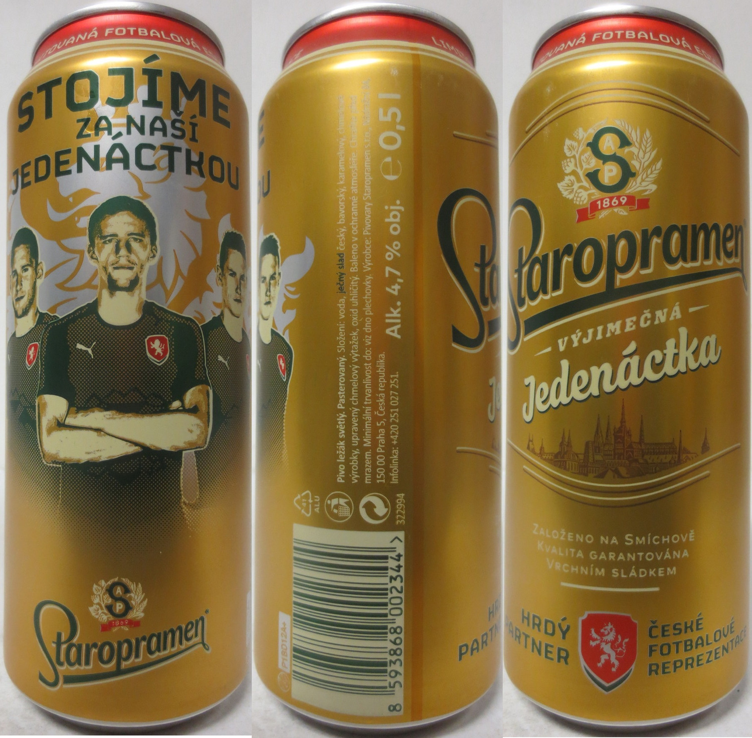 Staropramen - VYJÍMEČNÁ Jedenáctka - VYJÍMEČNÁ FOTBALOVÁ EDICE (CZ) (50cl) (B/O) č.1