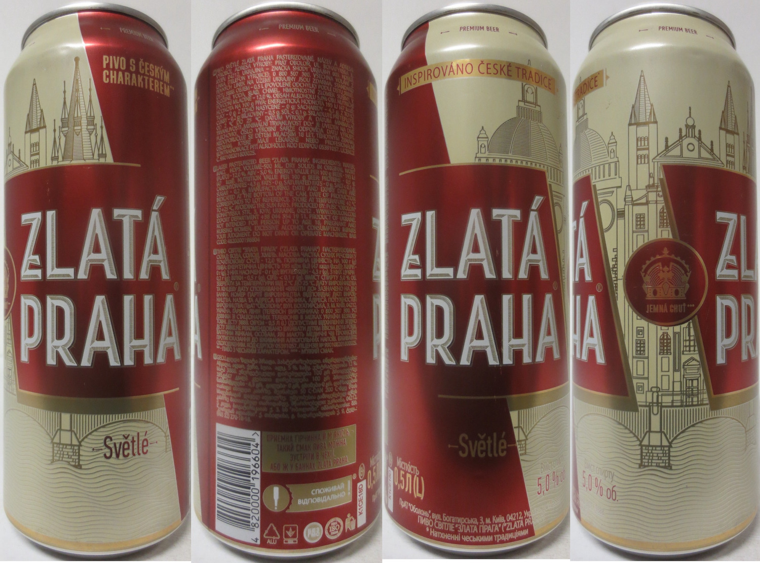 ZLATÁ PRAHA světlé (UA) (50cl) (B-O) č.1 