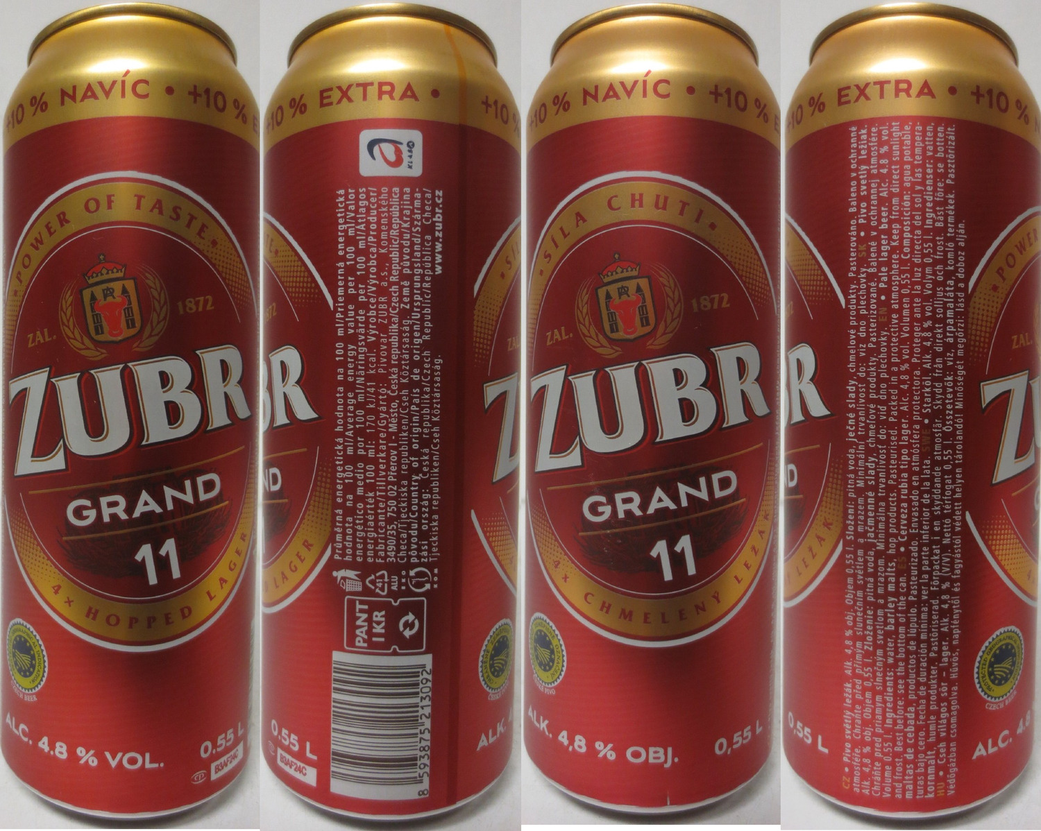 ZUBR GRAND 11 4x HOPPED LAGER (CZ) (55cl) (B/O) č.1