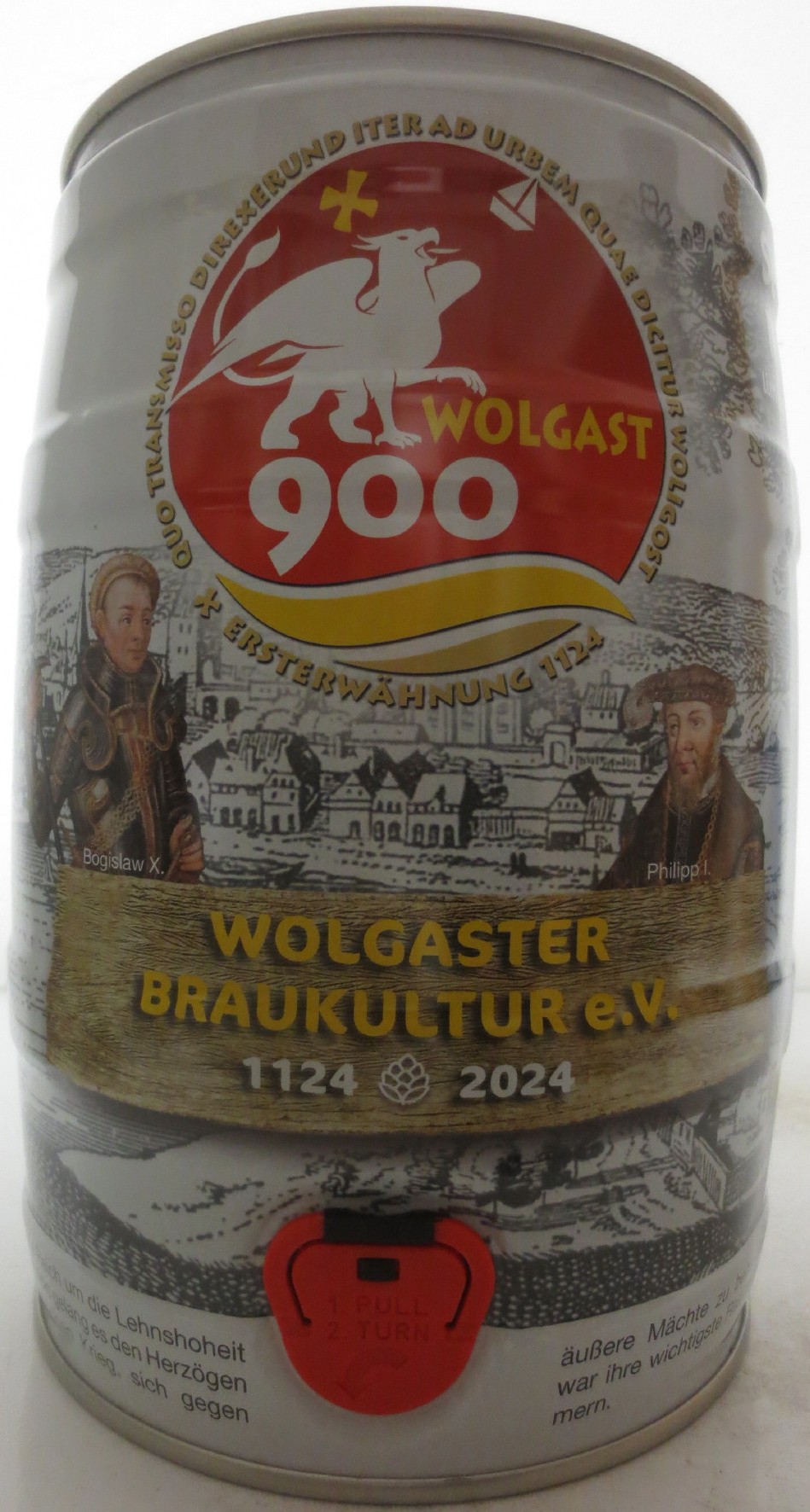 WOLGAST 900 WOLGASTER BRAUKULTUR e.V. 1124 2024 Serie Nr.3 (5L) Nr.1 