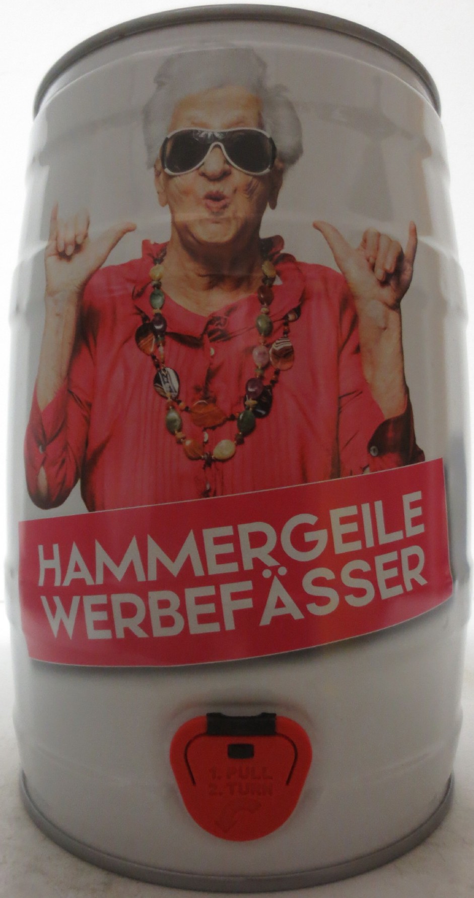 HUBER PACKAGING HAMMERGEILE WERBEFÄSSER (5L) Nr.1 (weiss-pink) 