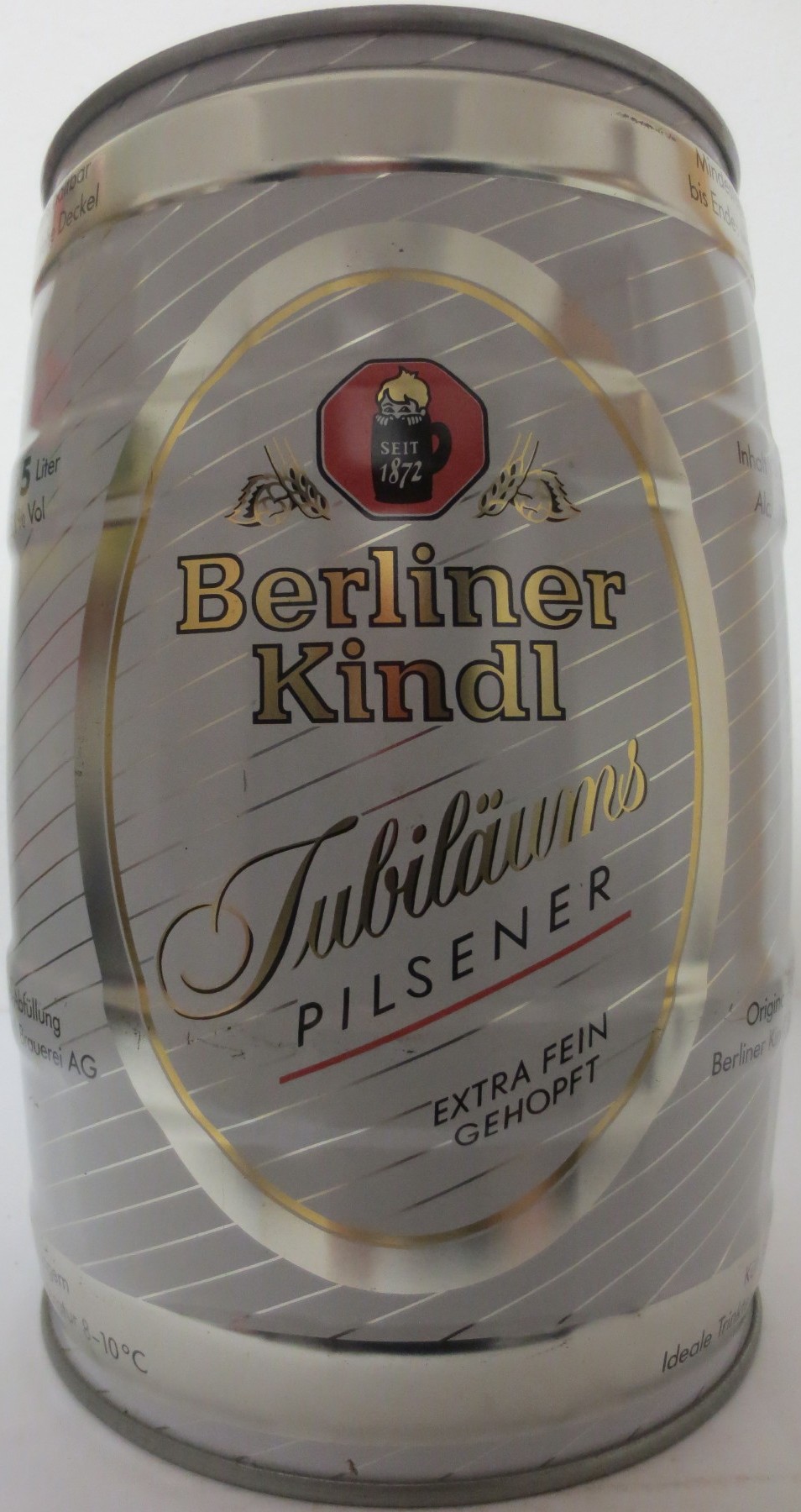 Berliner Kindl Jubiläums PILSENER EXTRA FEIN GEHOPT (5L) Nr.1