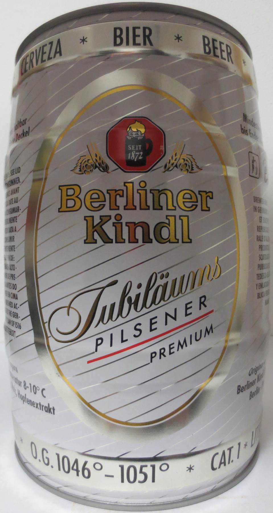 Berliner Kindl Jubiläums PILSENER PREMIUM (5L) Nr.1 