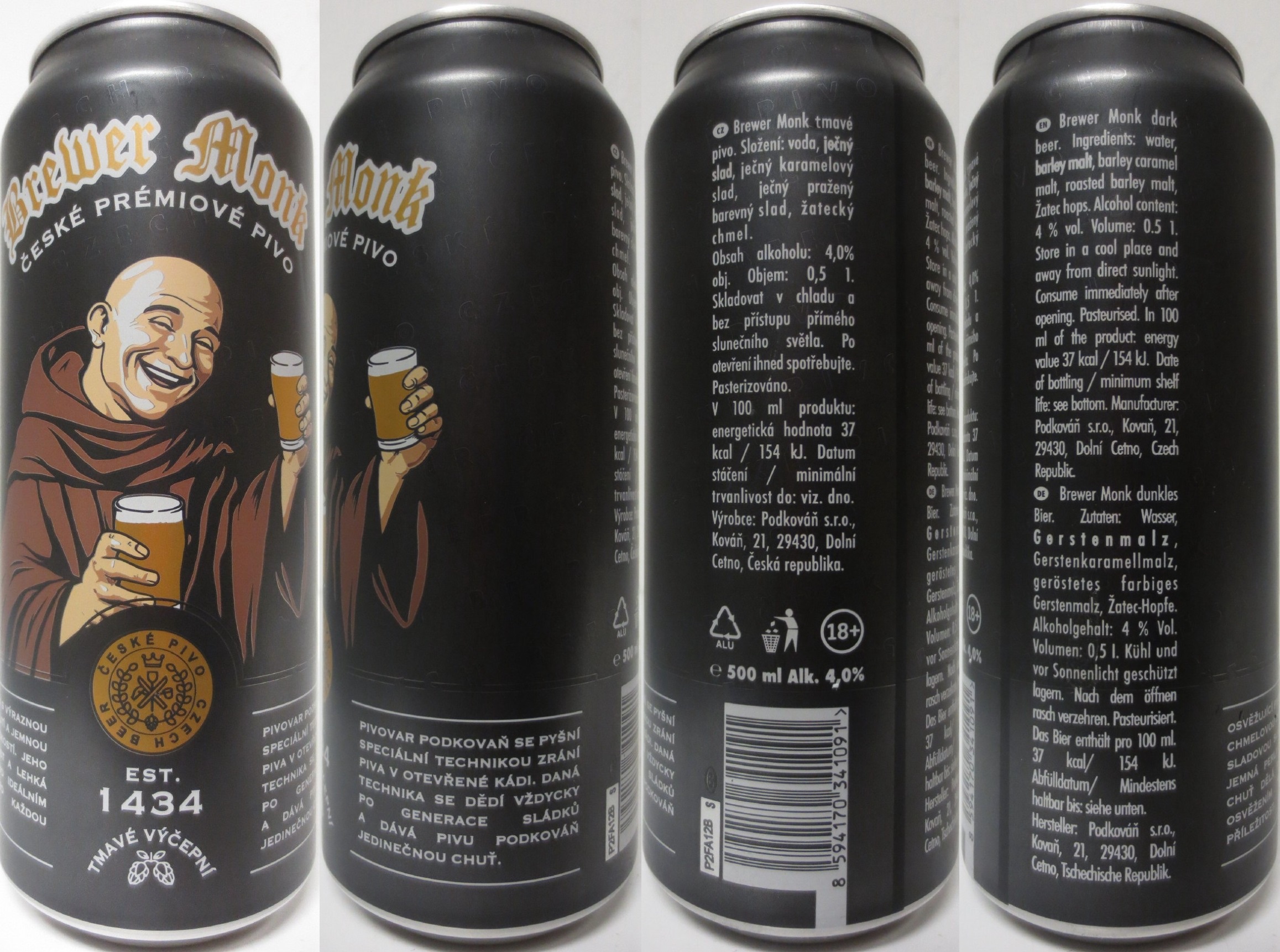 Brewer Monk ČESKÉ PRÉMIOVÉ PIVO (CZ) (50cl) (B/O) č.1 