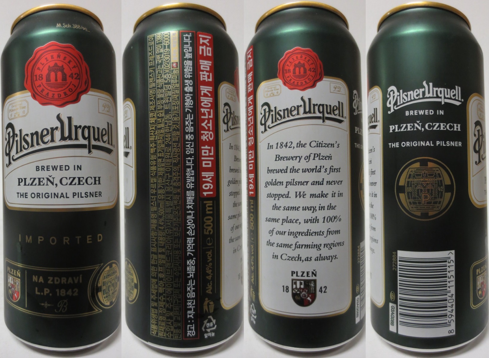 Pilsner Urquell BREWED IN PLZEŇ, CZECH THE ORIGINAL PILSNER (KOR) (50cl) (B/O) č.3 