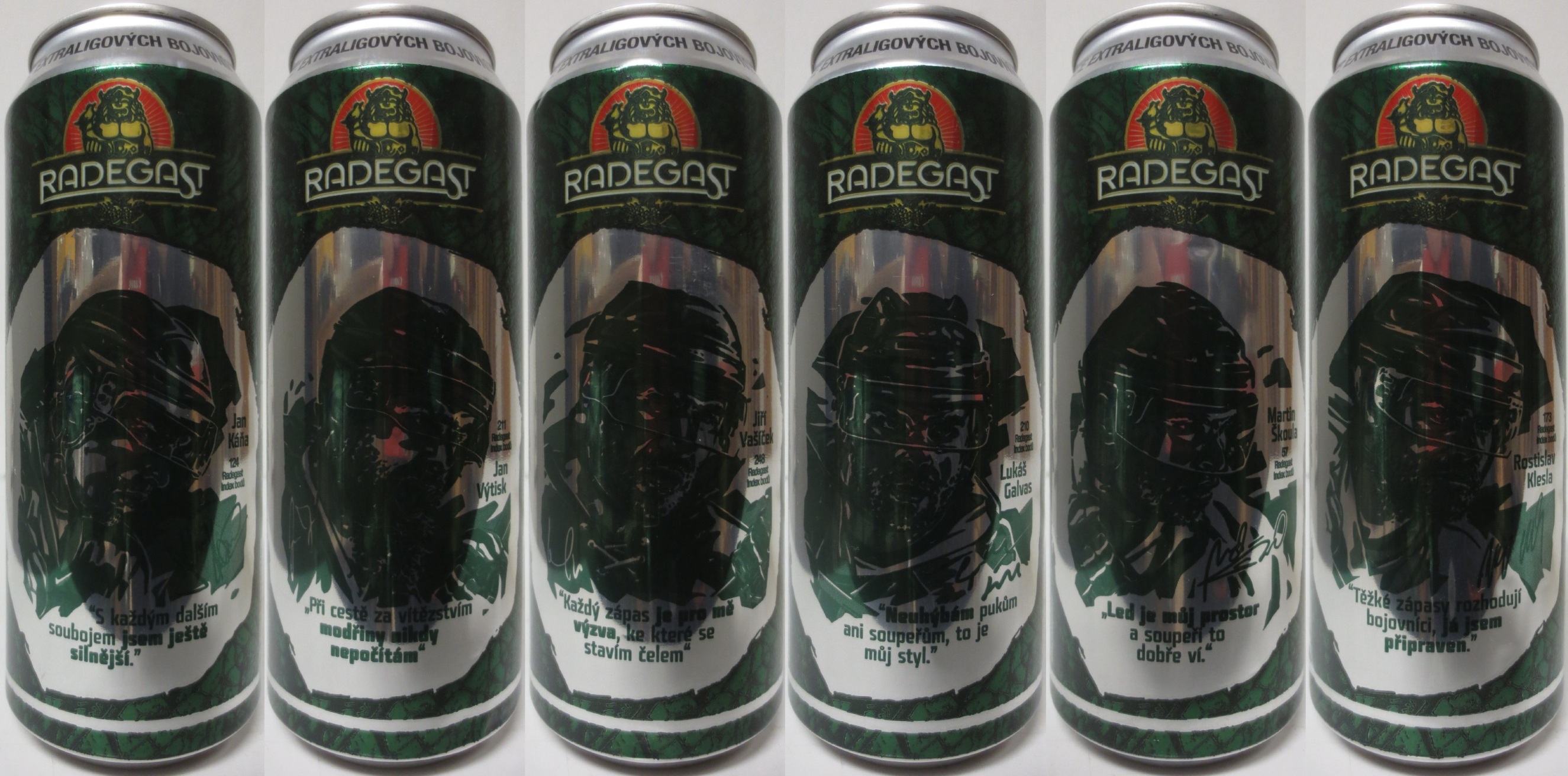 RADEGAST ORIGINAL EDICE EXTRALIGOVÝCH BOJOVNÍKŮ kompletní sérei (6ks) (CZ) (50cl) (B/O)