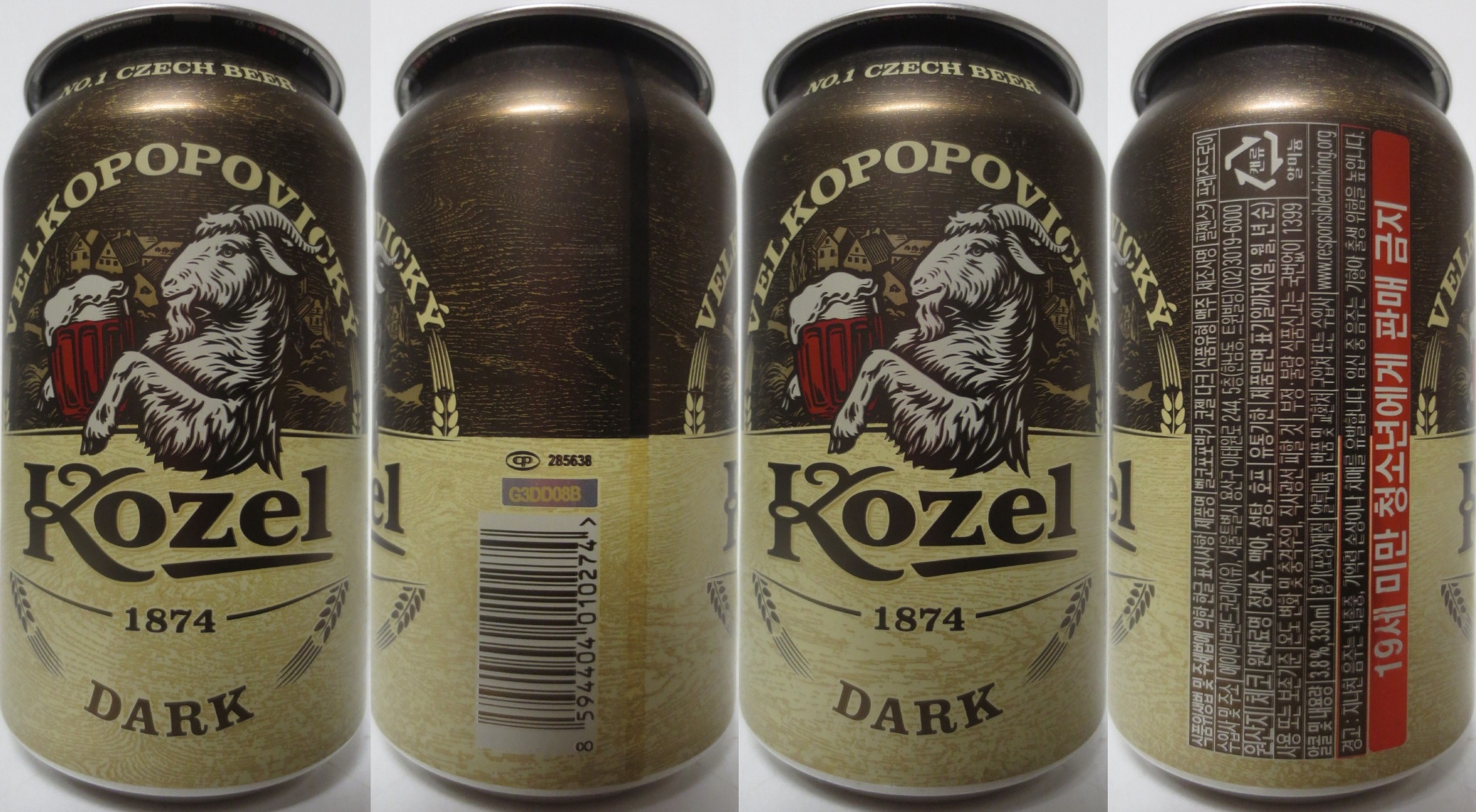 VELKOPOPOVICKÝ Kozel 1874 DARK (KOR) (33cl) (B/O) č.1