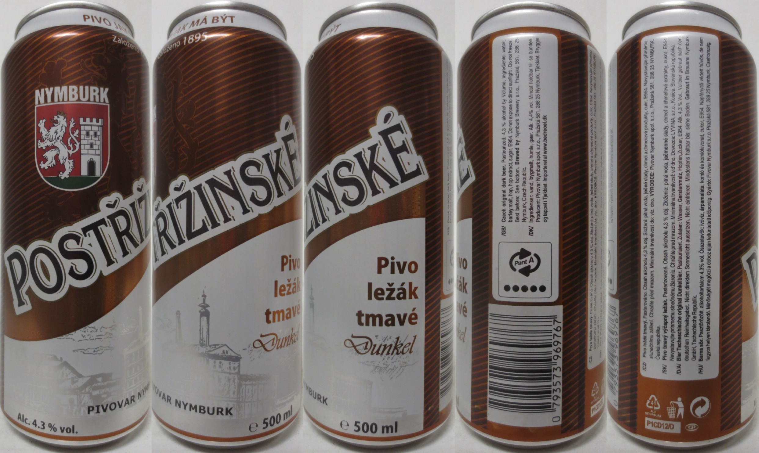 NYMBURK POSTŘIŽINSKÉ Pivo ležák tmavý Dunkel (50cl) (B/O) č.2 