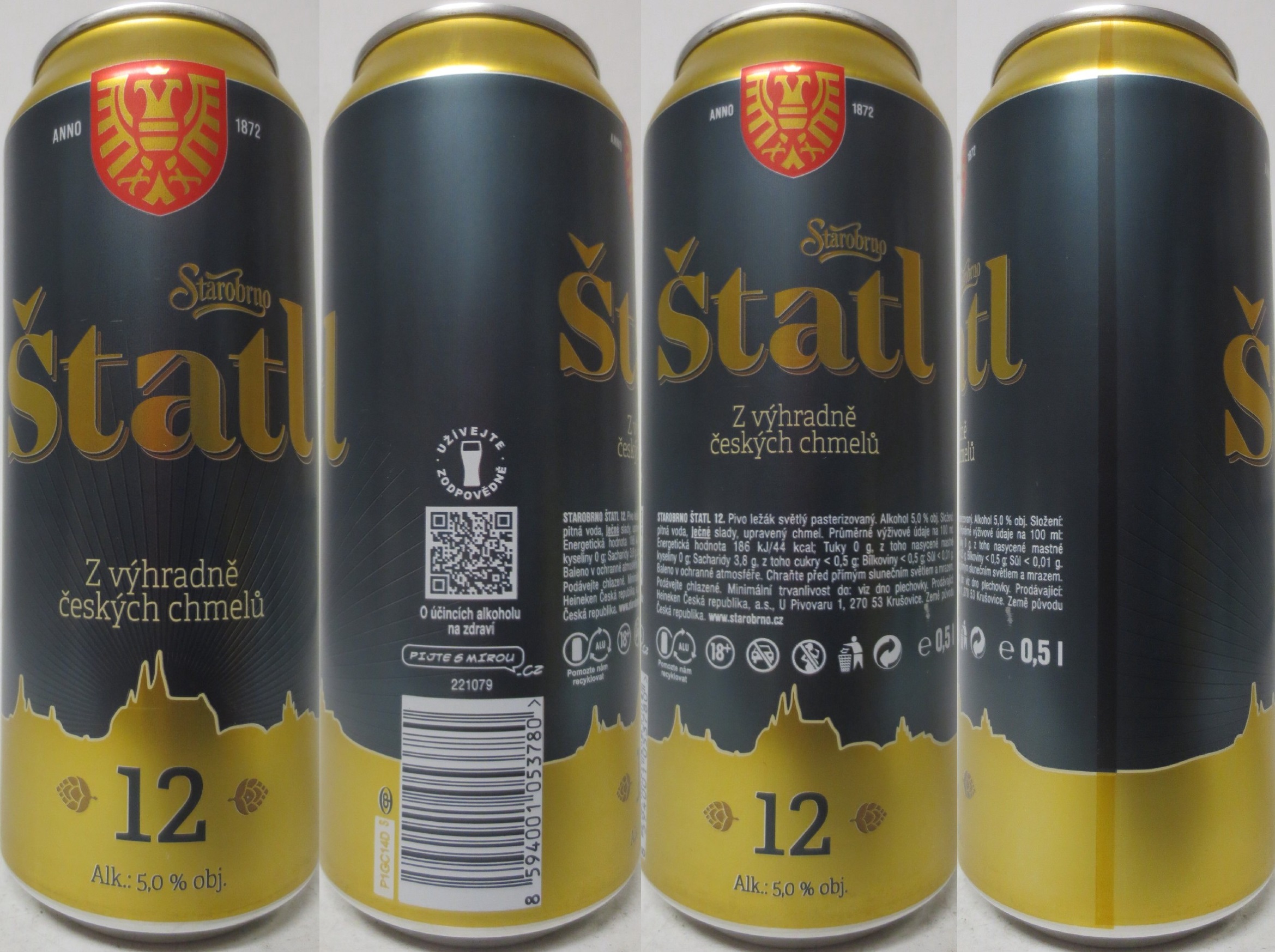 Starobrno Štatl Výhradně z českých chmelů 12 (50cl) (B/O) č.1 