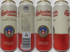 Budweiser Budvar ORIGINAL CZECH LAGER OWNED BY THE CZECH REPUBLIC (A) (50cl) (B/O) č.1