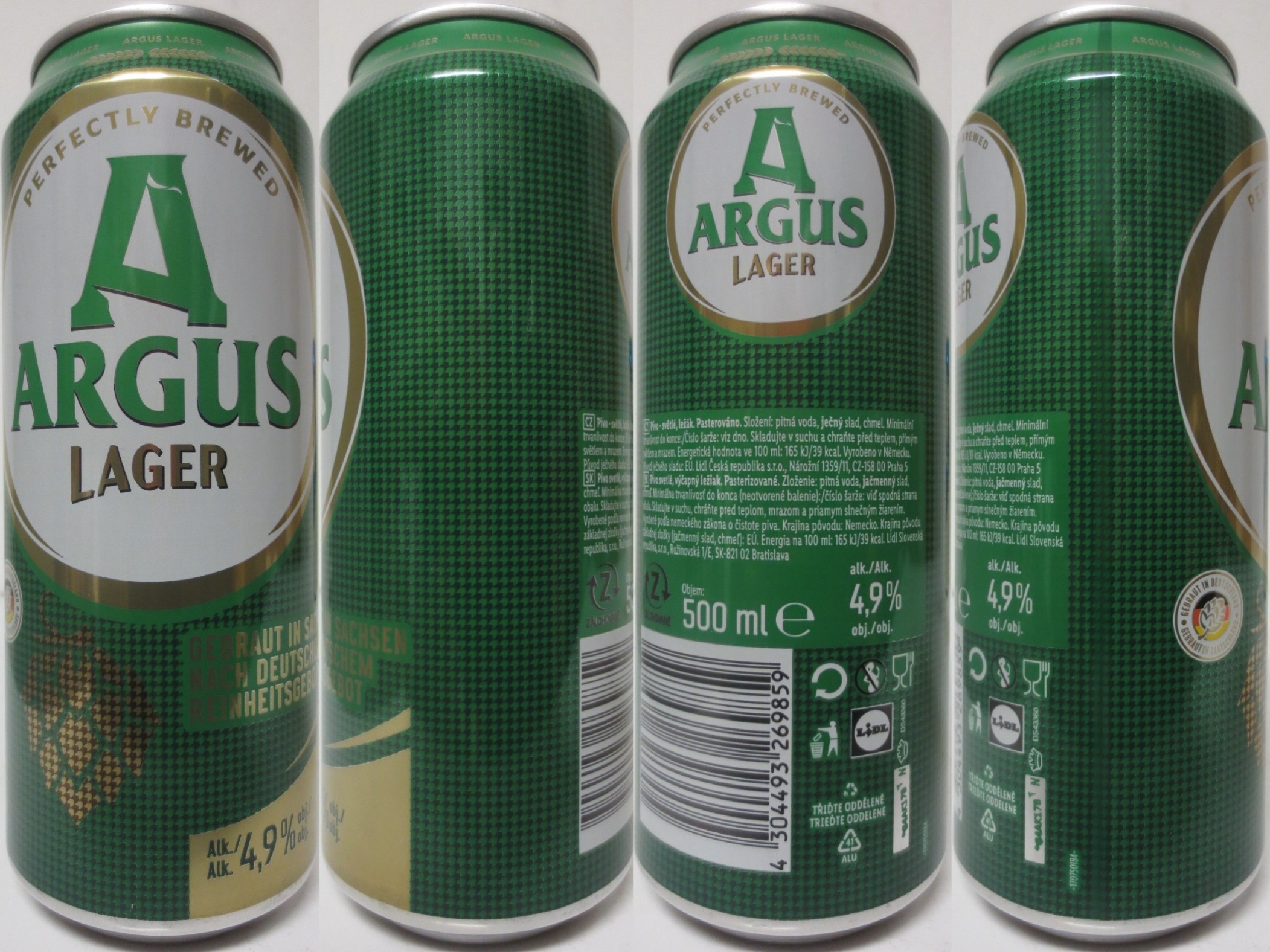 ARGUS LAGER PERFECTLY BREWED (CZ) (50cl) (B/O) č.1 