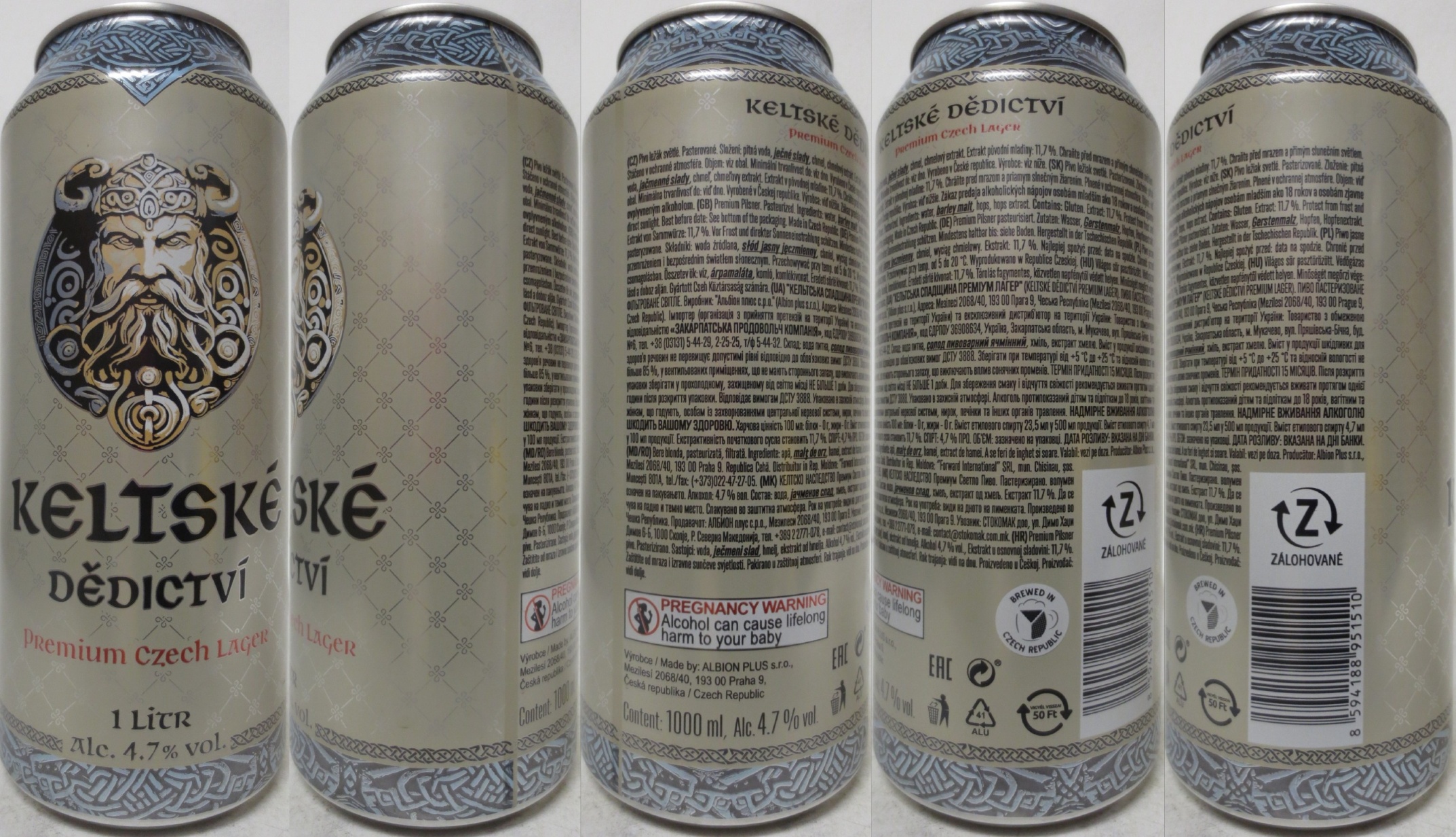 KELTSKÉ DĚDICTVÍ Premium Czech Lager 1 Litr Alc. 4,7% vol. (CZ) (100cl) (B/O) č.1 