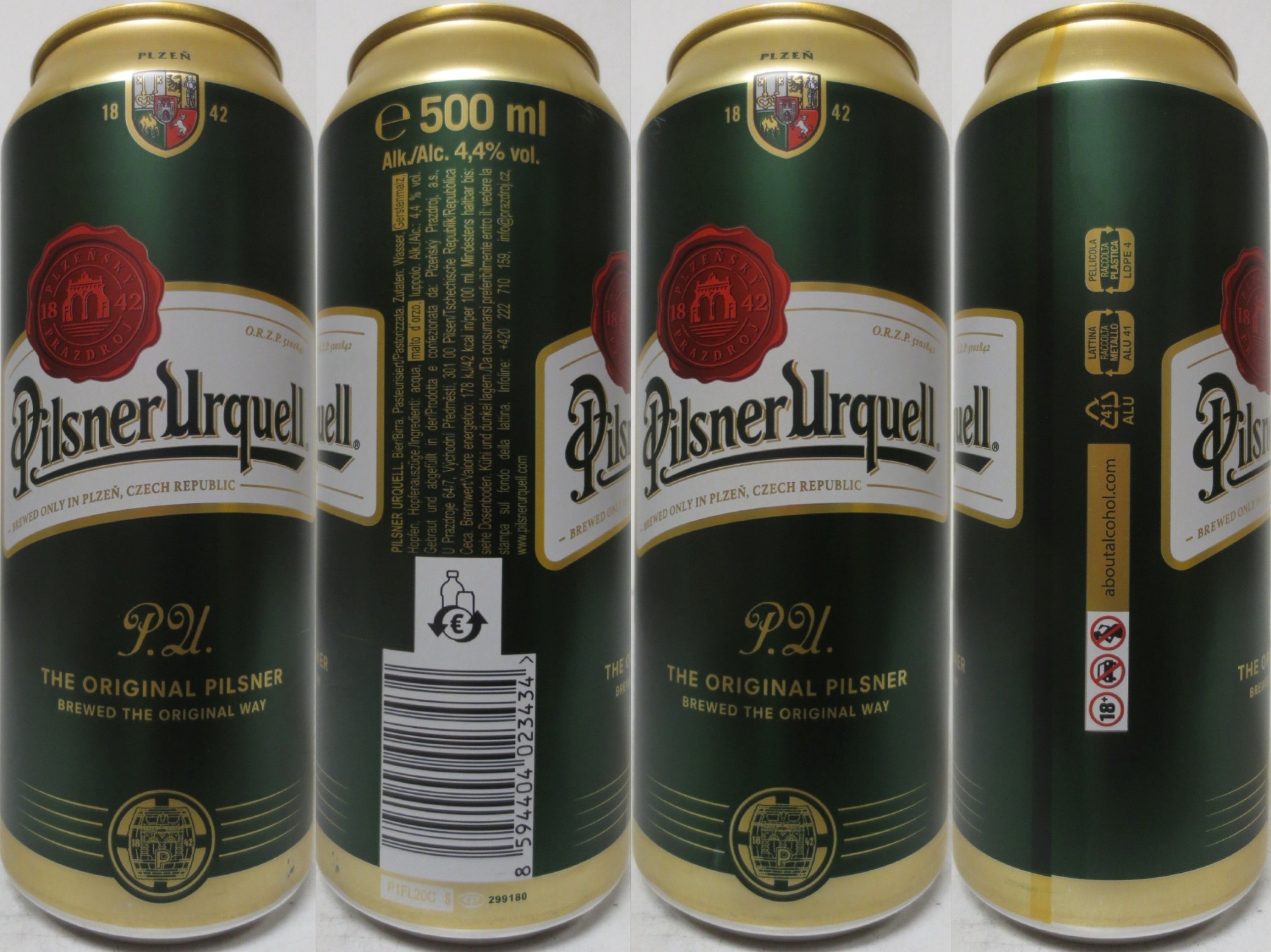 Pilsner Urquell P.U. THE ORIGINAL PILSNER BREWED THE ORIGINAL WAY (A) (50cl) (B/O) č.2