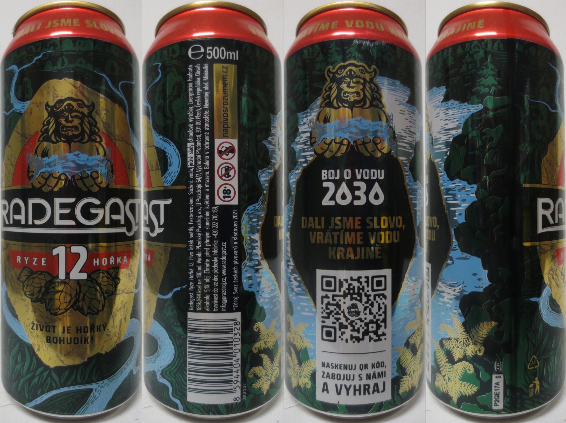 RADEGAST RYZE HOŘKÁ 12 DALI JSME SLOVO VRÁTÍME VOD KRAJINĚ BOJ O VODU 2030 (CZ) (50cl) (B/O) č.2 