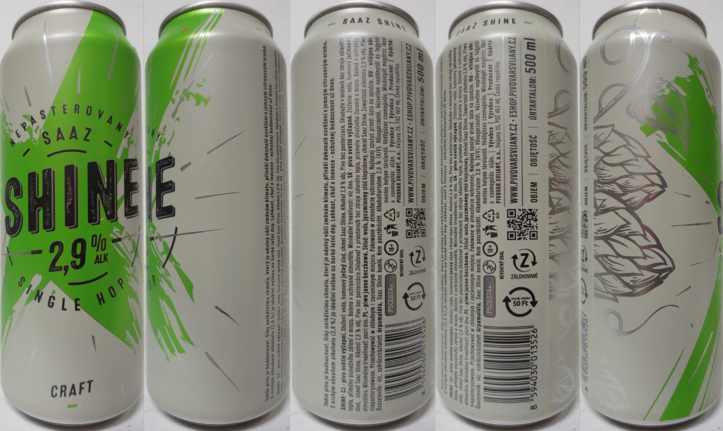 SHINE SINGLE HOP 2,9% ALK CRAFT (CZ) (50cl) (B/O) č.1 