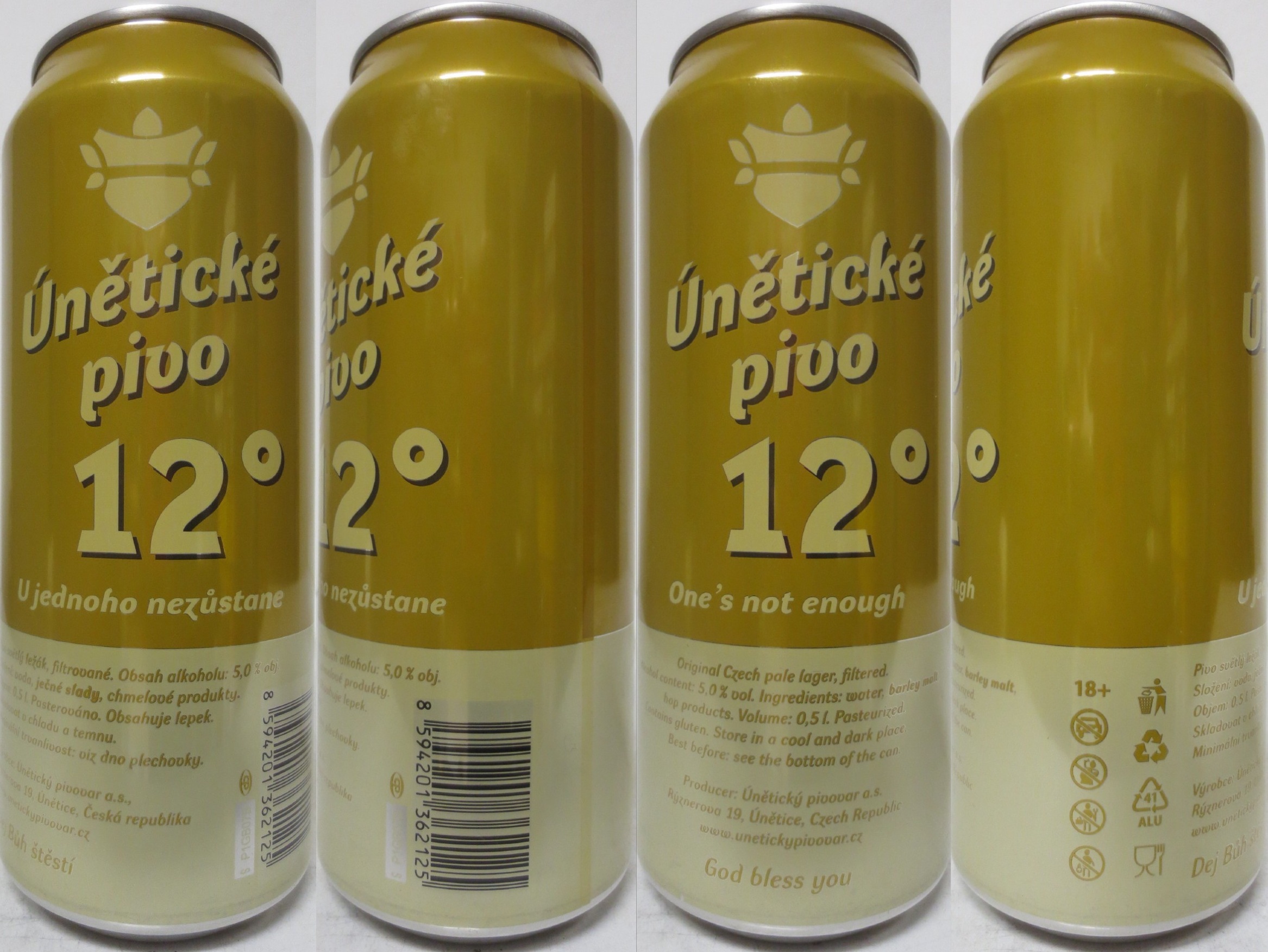 Únětické pivo 12° U jednoho nezůstane (CZ) (50cl) (B/O) č.1
