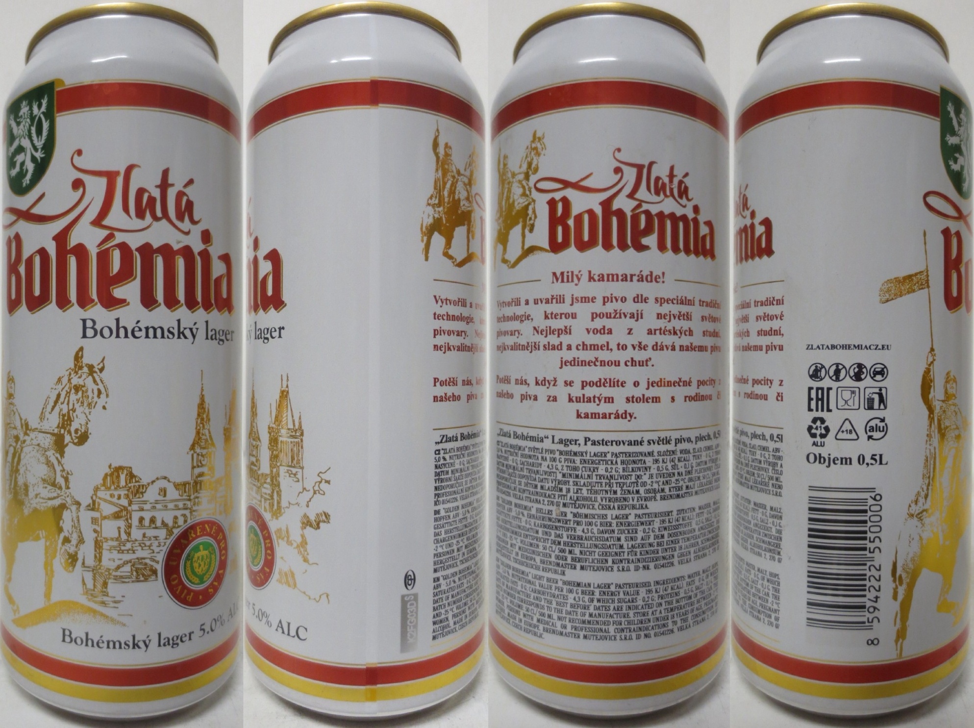 Zlatá Bohémia Bohémský Lager (50cl) (T/O) č.1
