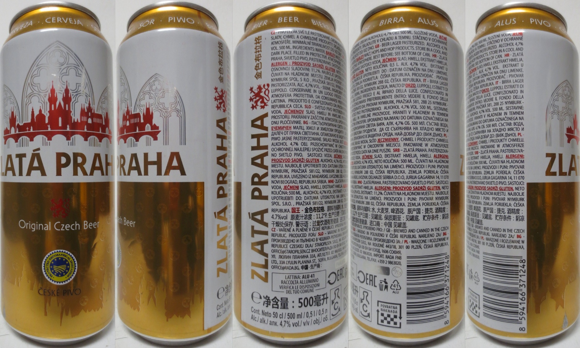 ZLATÁ PRAHA Original Czech Beer ČESKÉ PIVO (HR) (50cl) (B/O) č.2