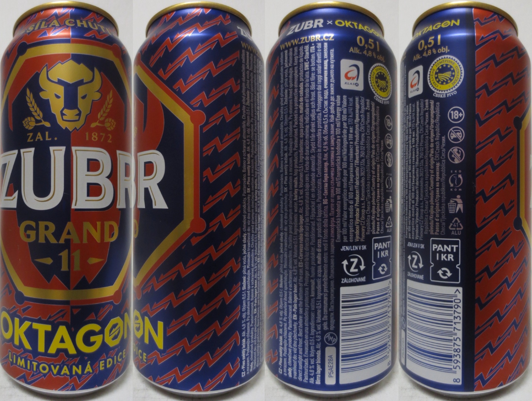ZUBR GRAND 11 OKTAGON LIMITOVANÁ EDICE (CZ) (50cl) (B/O) č.1 