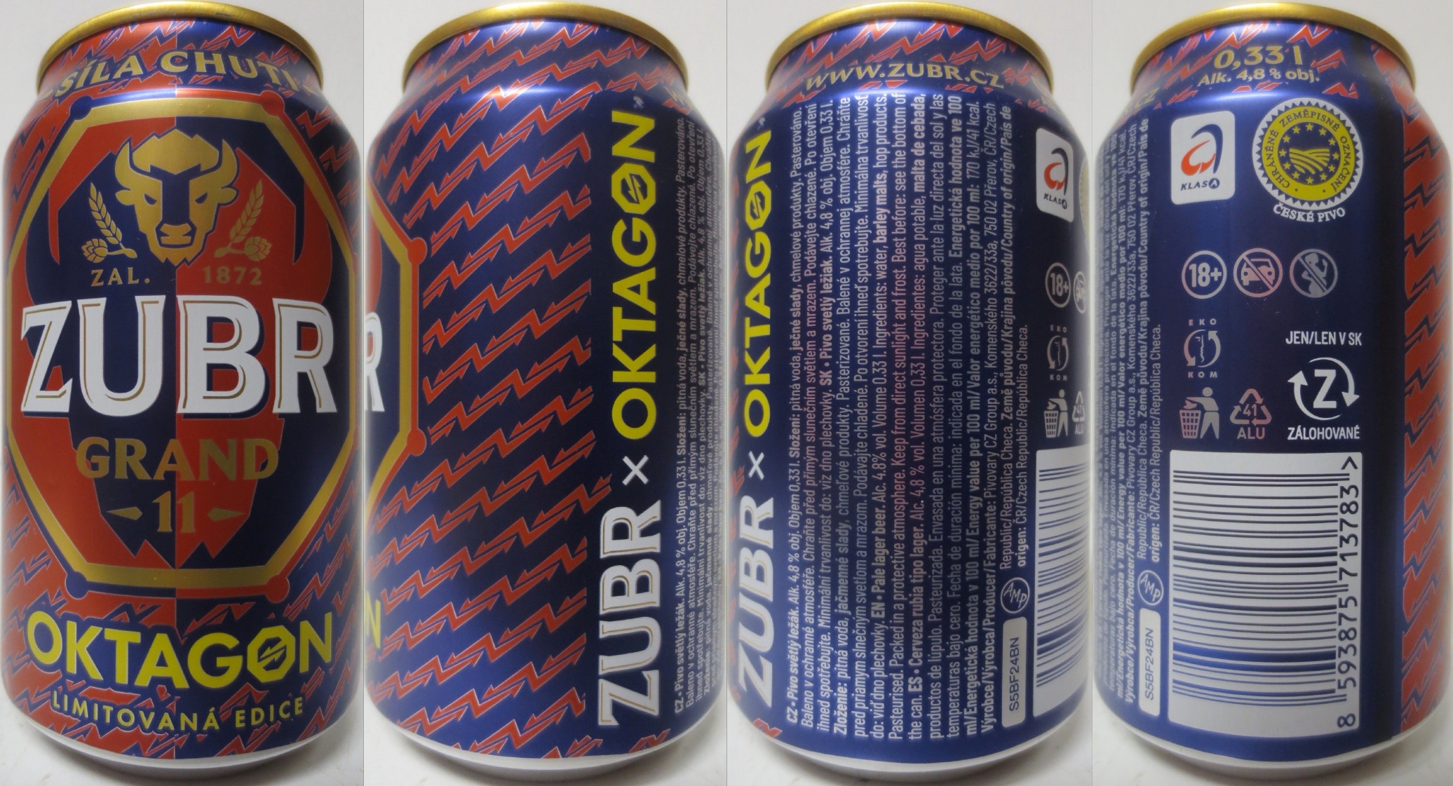 ZUBR GRAND 11 OKTAGON LIMITOVANÁ EDICE (33cl) (B/O) č.1
