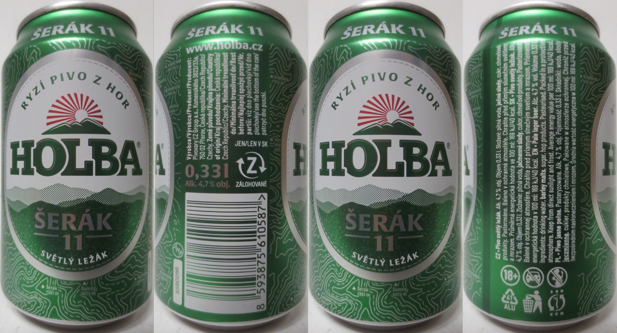 HOLBA ŠERÁK 11 SVĚTLÝ LEŽÁK (CZ) (33cl) (B/O) č.1 