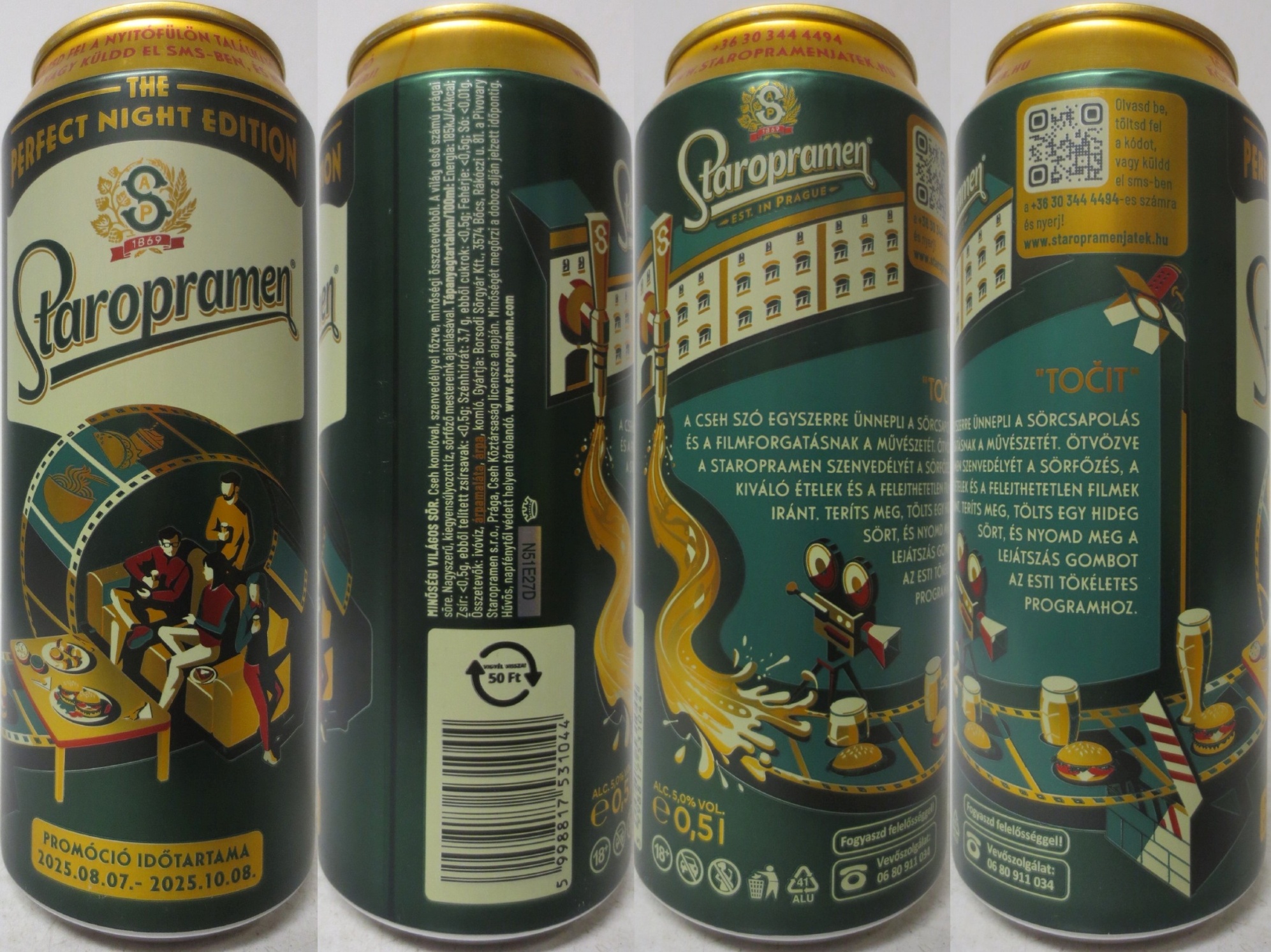 Staropramen THE PERFECT NIGHT EDITION kompletní série (4ks) (H) (50cl) (B/O) č.1 