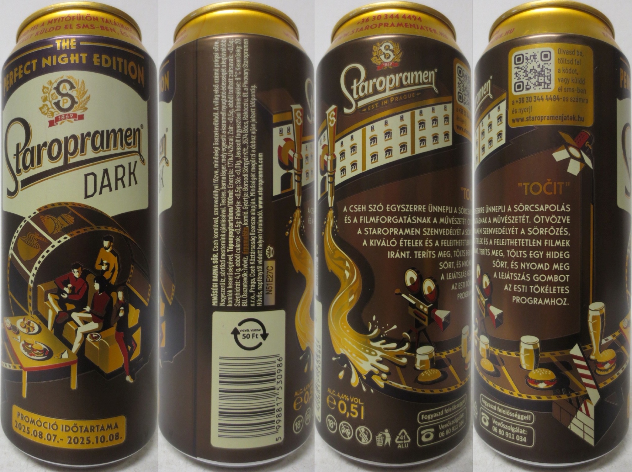Staropramen DARK THE PERFECT NIGHT EDITION kompletní série (4ks) (H) (50cl) (B-O) č.2