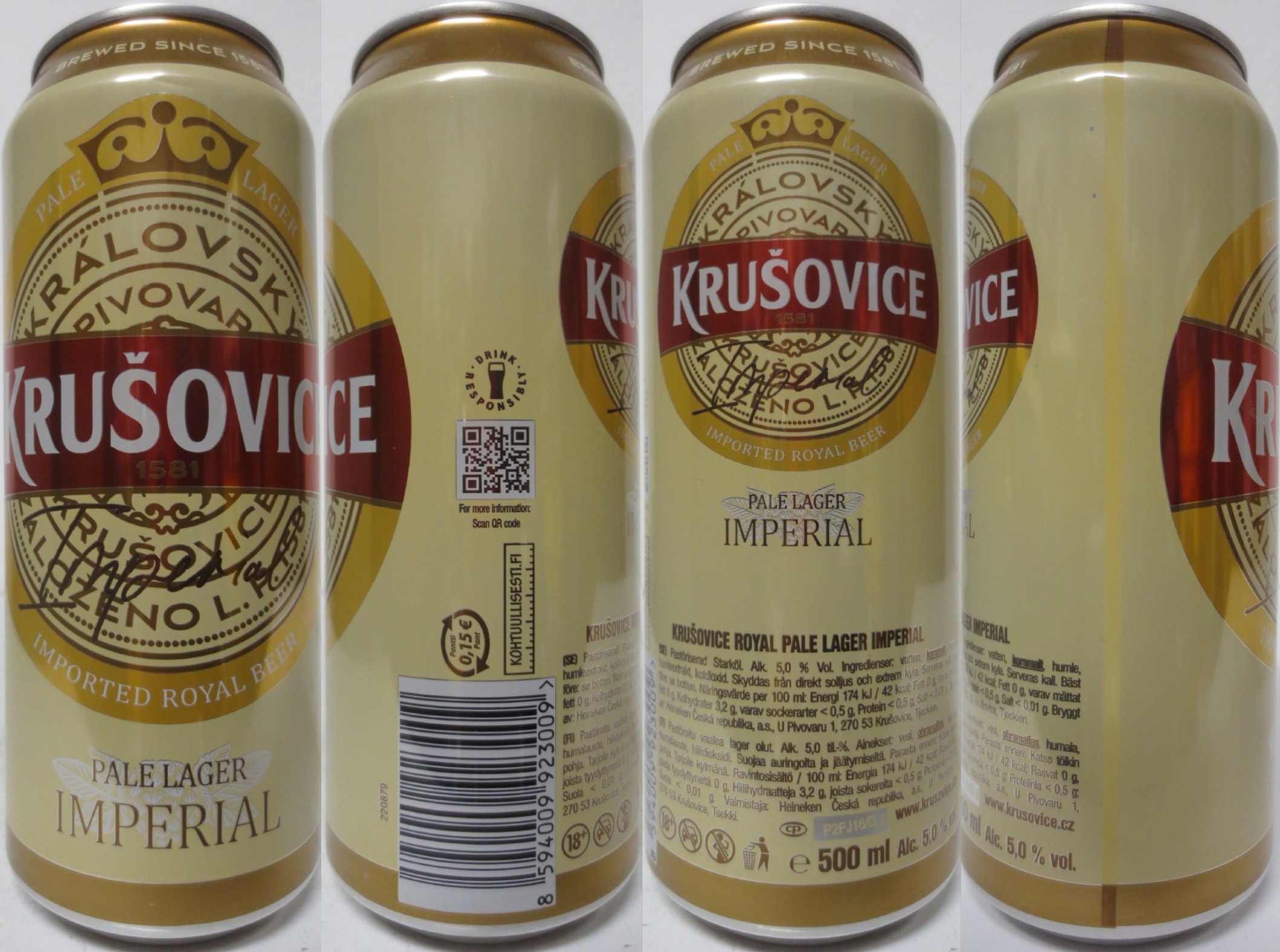 KRUŠOVICE PALE LAGER IMPERIAL (FIN) (50cl) (B/O) č.1