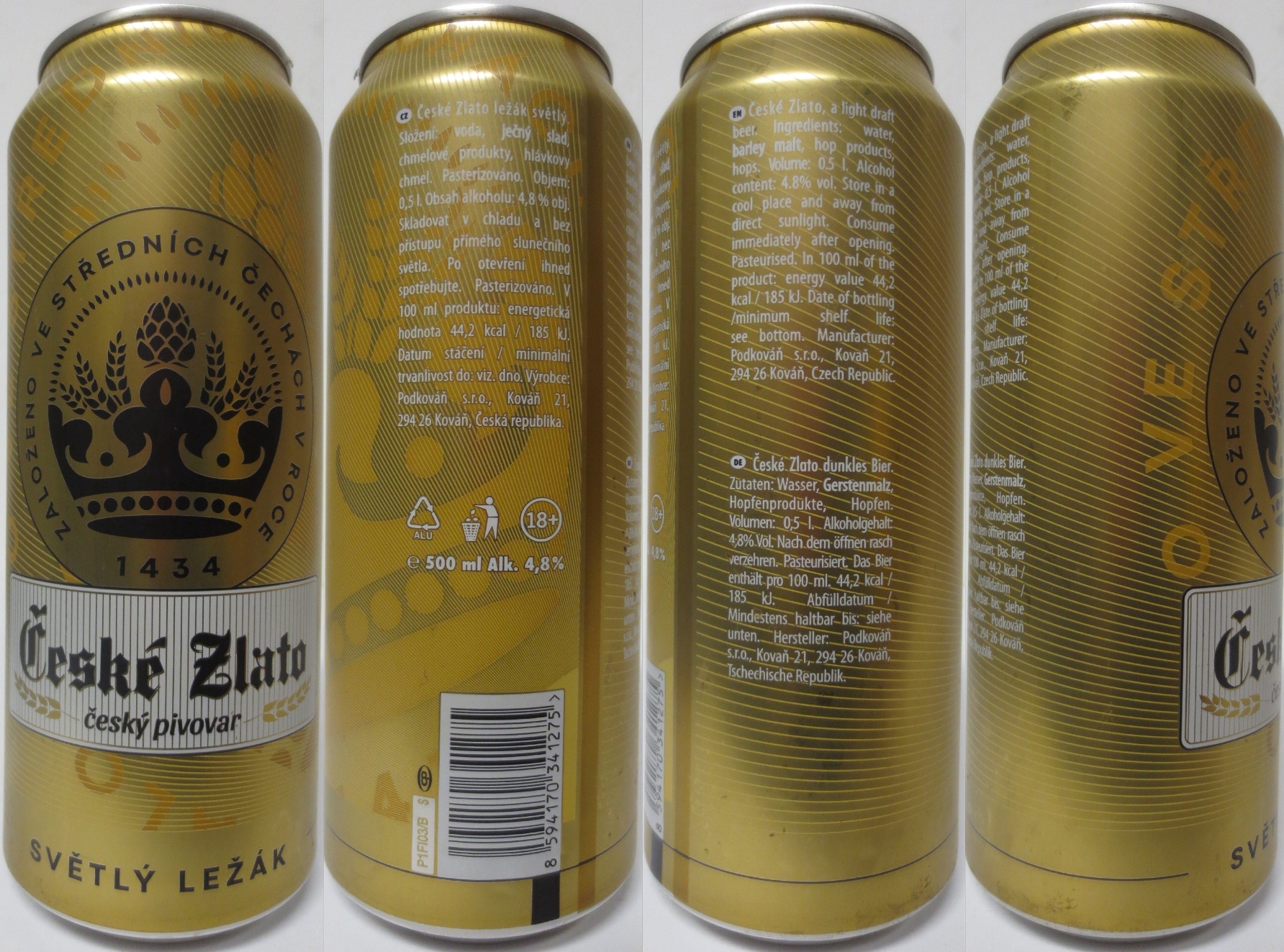 České Zlato český pivovar SVĚTLÝ LEŽÁK (50cl) (B/O) č.1 