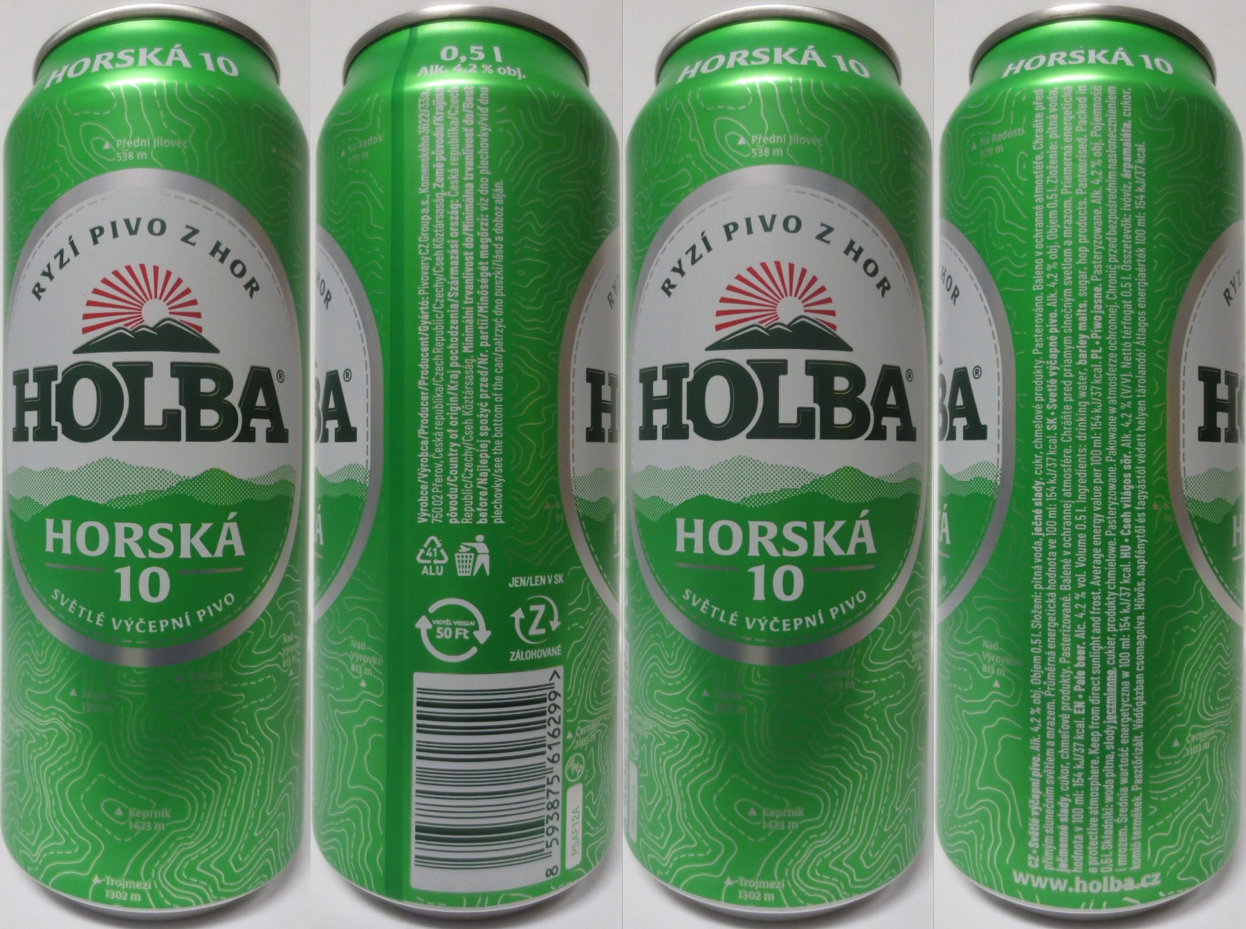 HOLBA HORSKÁ 10 SVĚTLÉ VÝČEPNÍ PIVO (CZ) (50cl) (B/O) č.1 