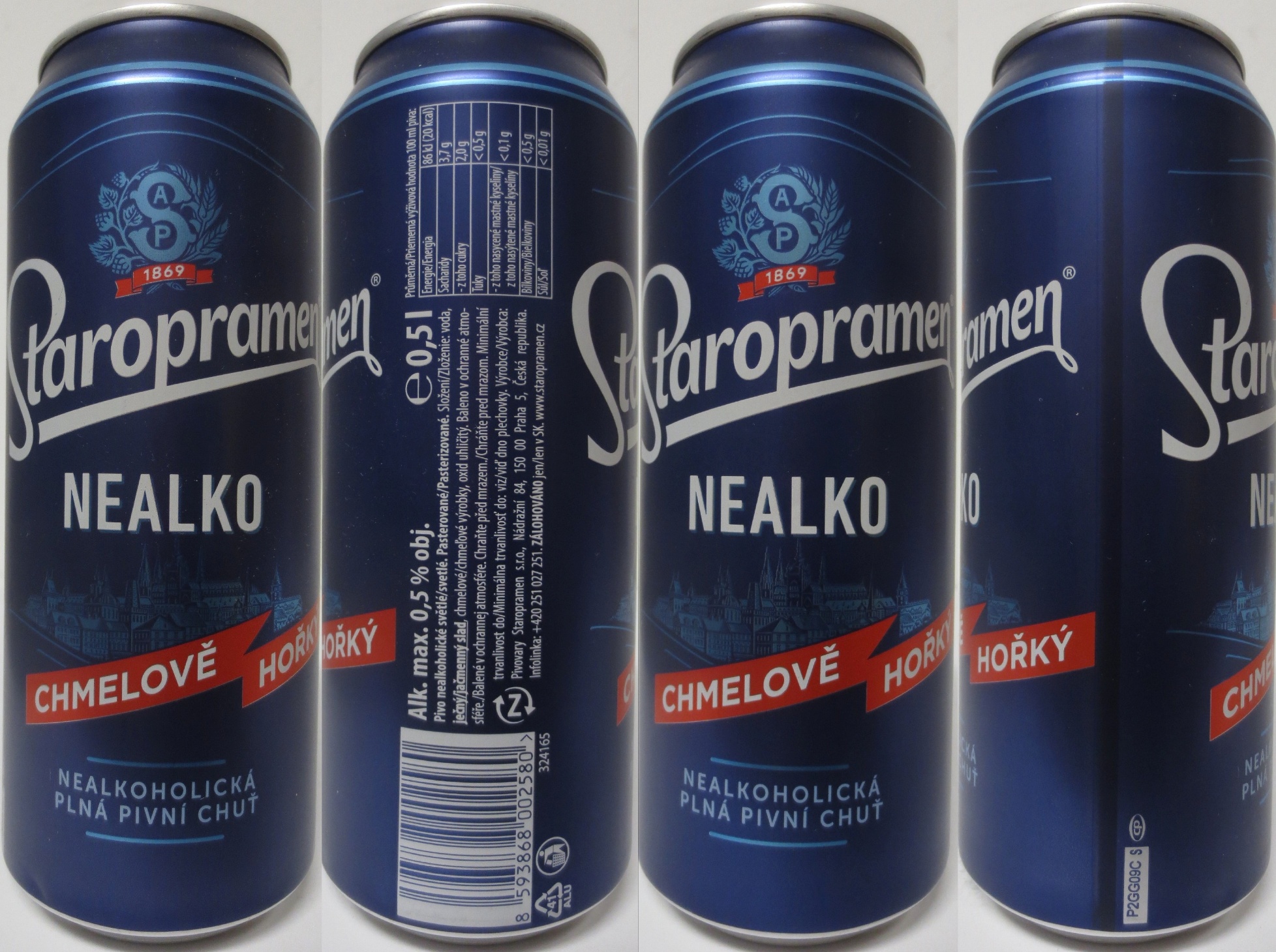 Staropramen NEALKO CHMELOVĚ HOŘKÝ NEALKOHOLICKÁ PLNÁ PIVNÍ CHUŤ (50cl) (B/O) č.2 