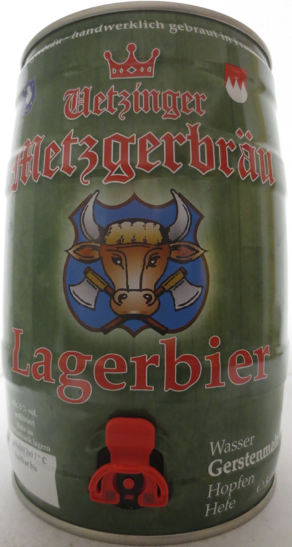 Uetzinger Metzgerbräu Lagerbier (5L) Nr.2 