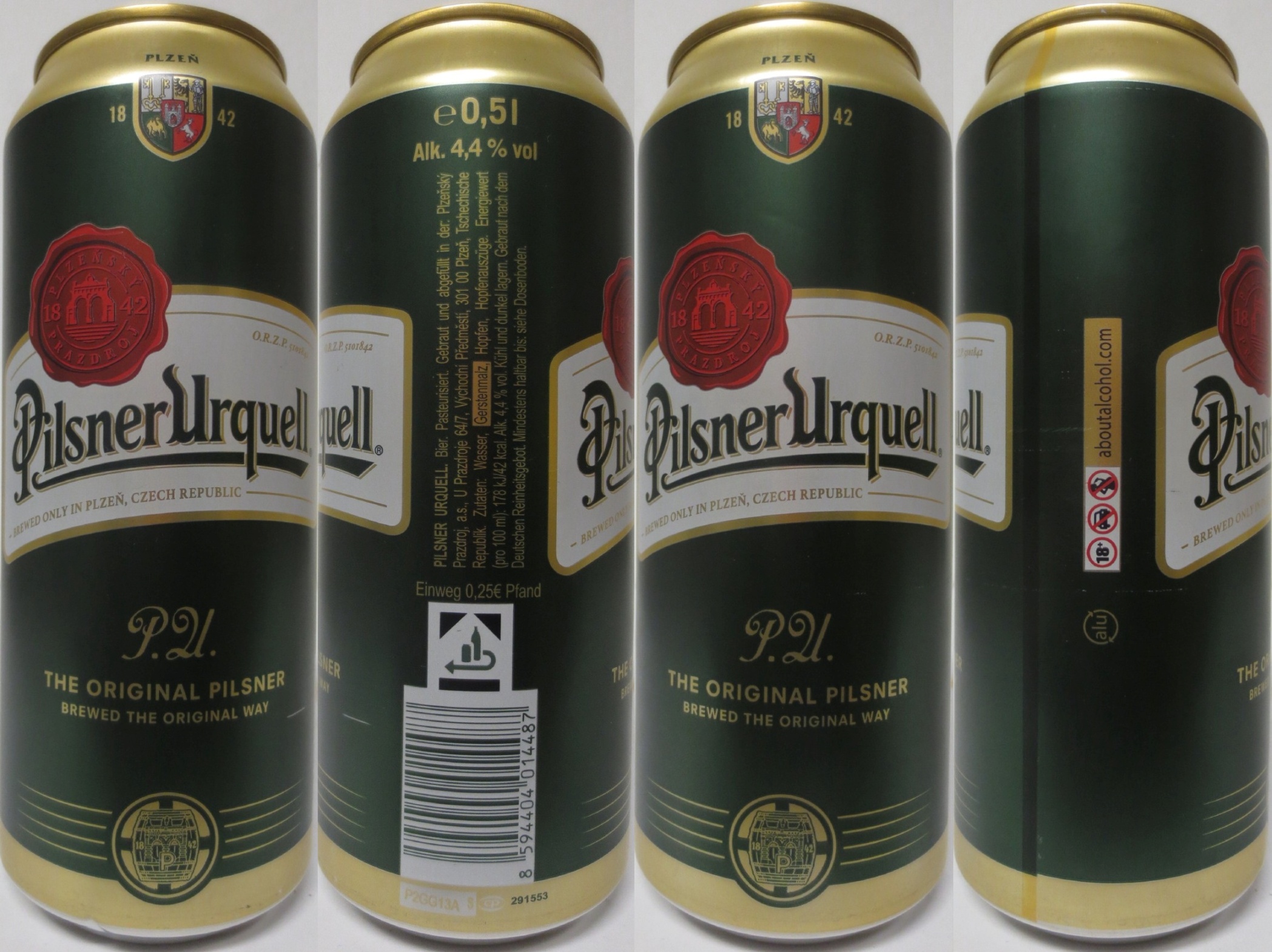 Pilsner Urquell P.U. THE ORIGINAL PILSNER BREWED THE ORIGINAL WAY (D) (50cl) (B/O) č.3 
