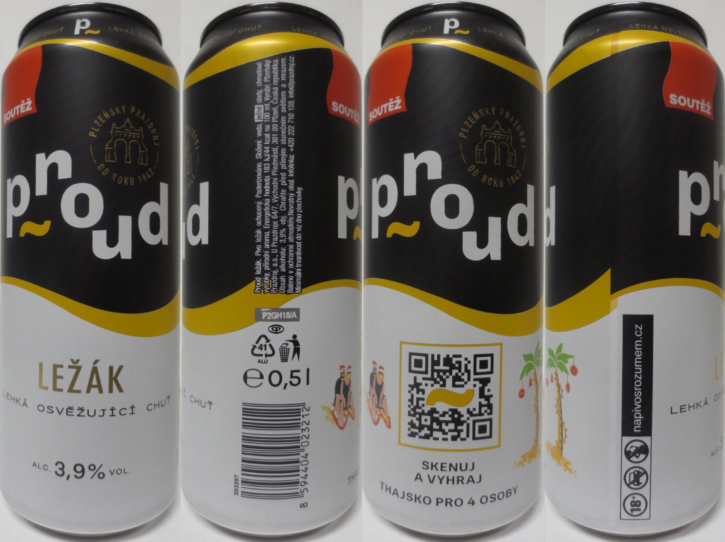 proud LEŽÁK LEHKÁ OSVĚŽUJÍCÍ CHUŤ SOUTĚŽ SKENUJ A VYHRAJ (50cl) (B/O) č.2 