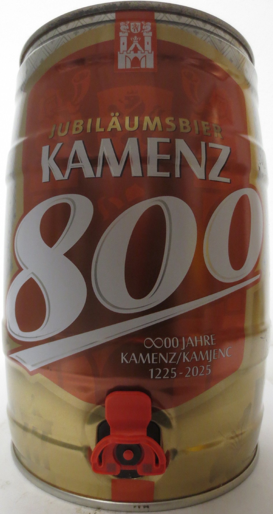 KAMENZ JUBILÄUMSBIER 800 JAHRE KAMENZ-KAMJENC 1225-2025 (5L) Nr.1 