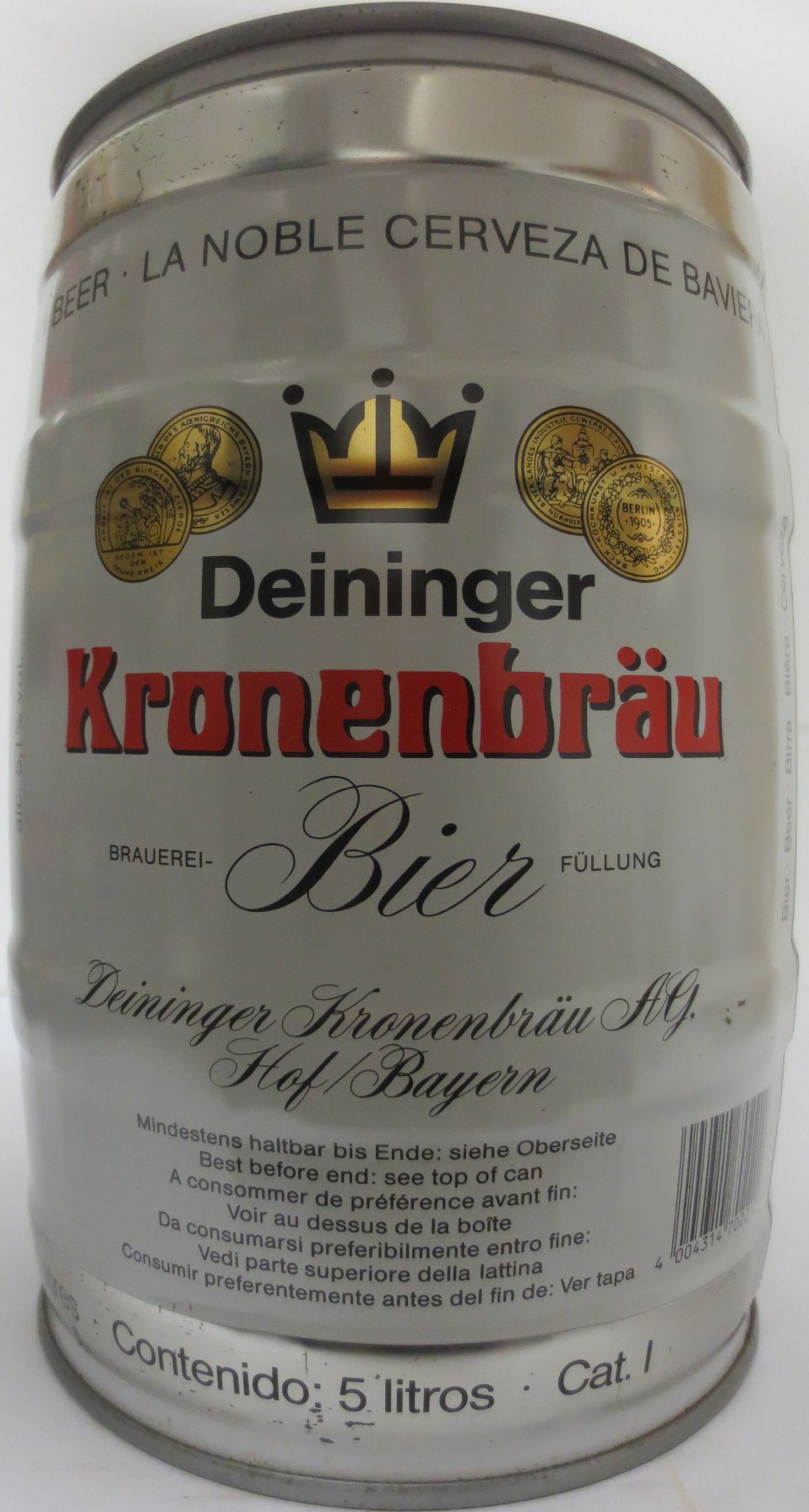 Deininger Kronenbräu BRAUEREI-Bier FÜLLUNG (5L) Nr.2 