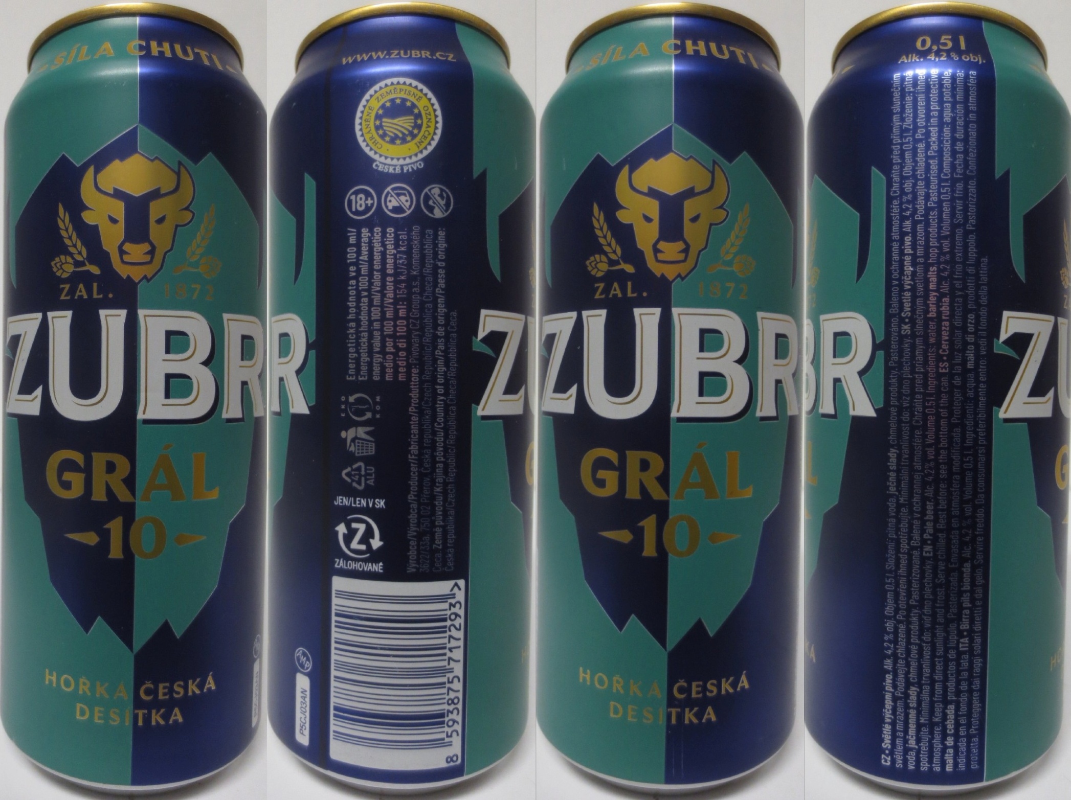 ZUBR GRÁL 10 HOŘKÁ ČESKÁ DESÍTKA (CZ) (50cl) (B/O) č.1 