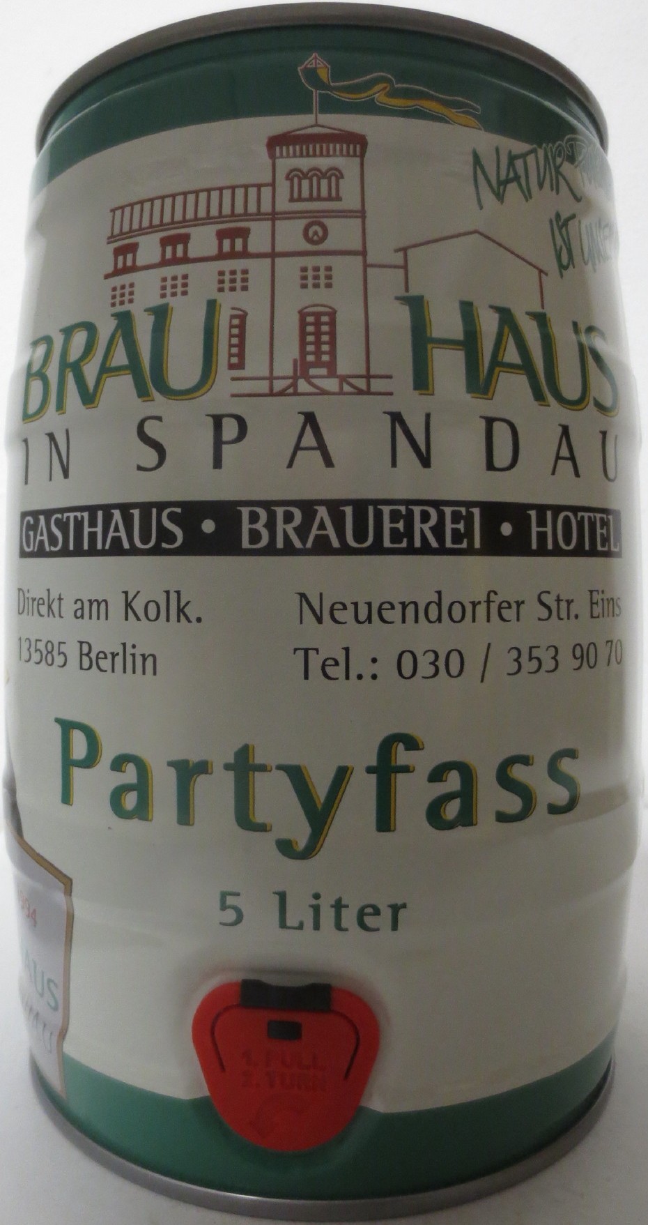 BRAU HAUS IN SPANDAU Partyfass 5 Liter (5L) Nr.1 