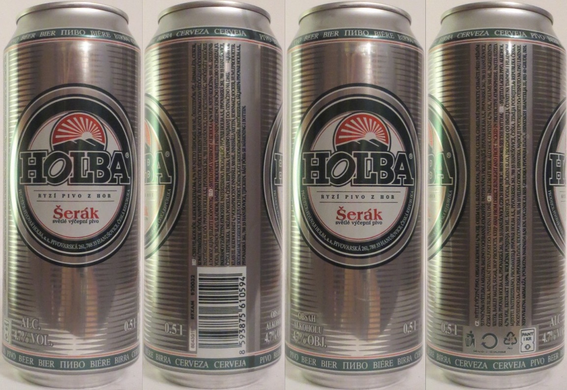 HOLBA RYZÍ PIVO Z HOR Šerák světlé výčepní pivo (CZ) (50cl) (B/O) č.1 