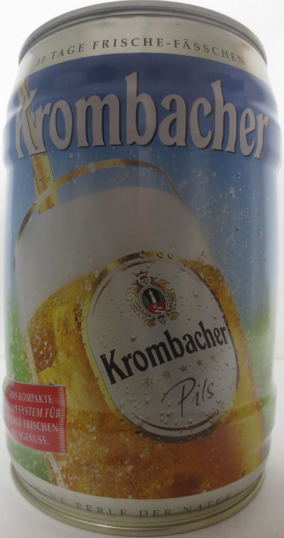 Krombacher Pils DAS KOMPAKTE 5l-ZAPFSYSTEM FÜR 30 TAGE FRISCHEN PILSGENUSS. (5L) Nr.1 