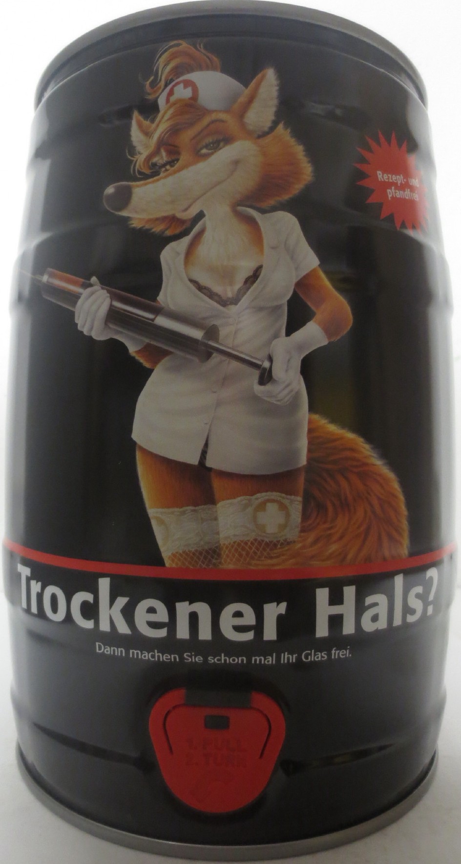 Füchschen Alt Trockener Hals? Dann machen Sie schon mal Ihr Glas frei. (5L) Nr.1 