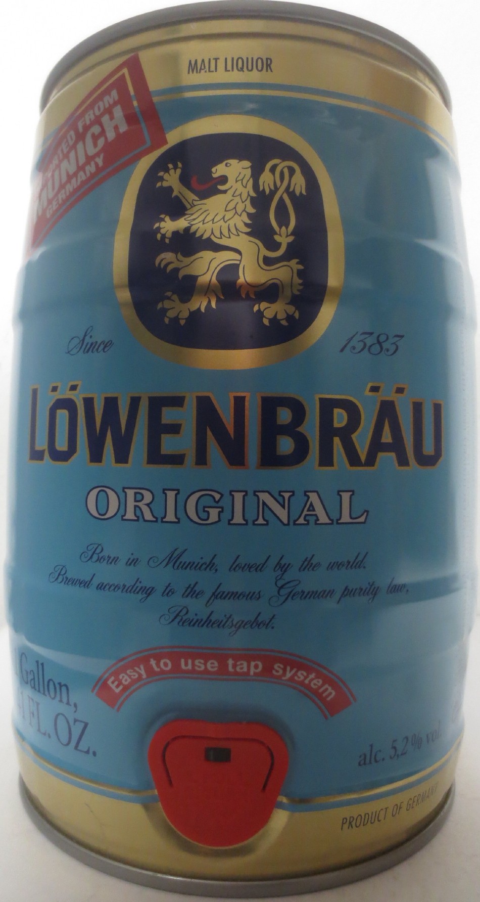 LÖWENBRÄU ORIGINAL IMPORTED FROM MUNICH GERMANY (5L) Nr.1