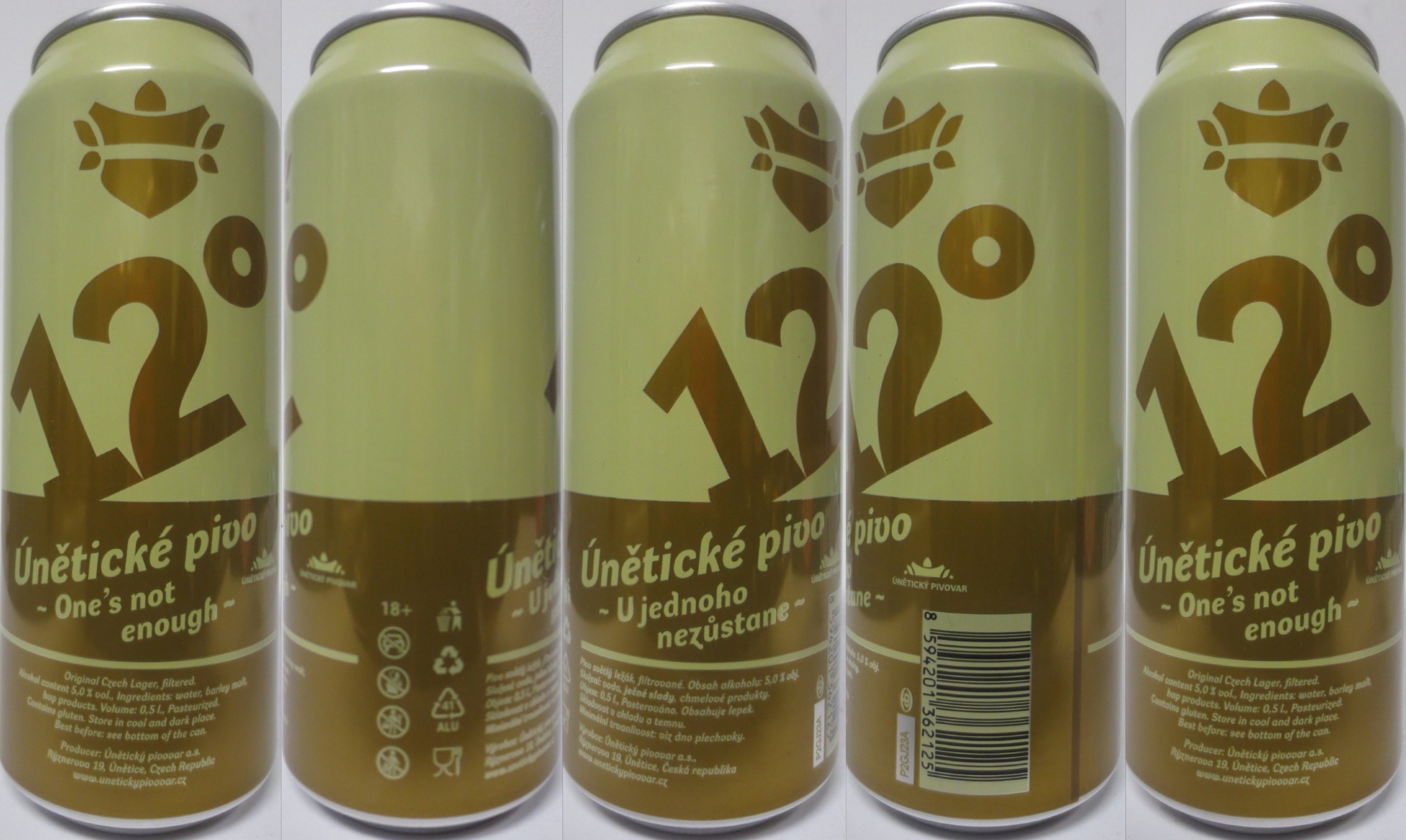 Únětické pivo 12 -ones´s not enough- (CZ) (50cl) (B/O) č.1 