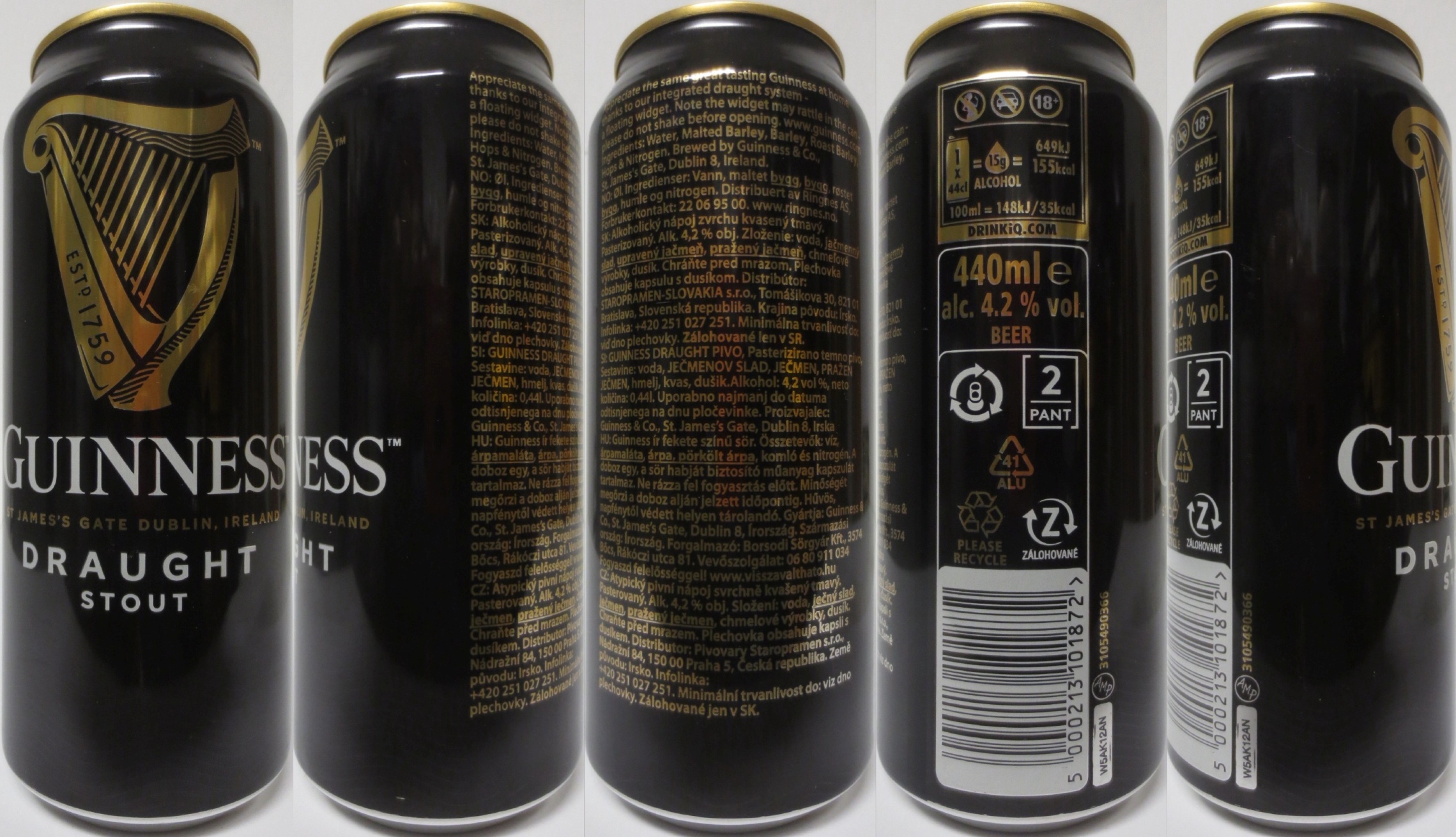 GUINNESS DRAUGHT STOUT (44cl) (B/O) č.2